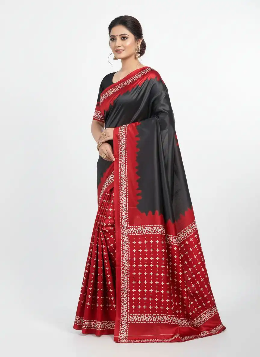 VFT Vol 204 Ajrakh Saree Wholesale Market Surat