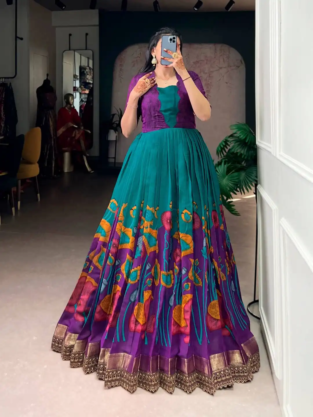 WMN 5013 Designer Gown Wholesale Market in Surat