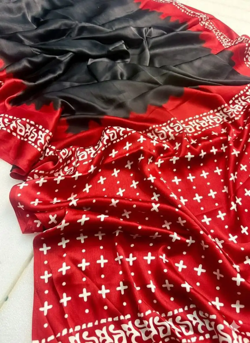 VFT Vol 204 Ajrakh Saree Wholesale Market Surat