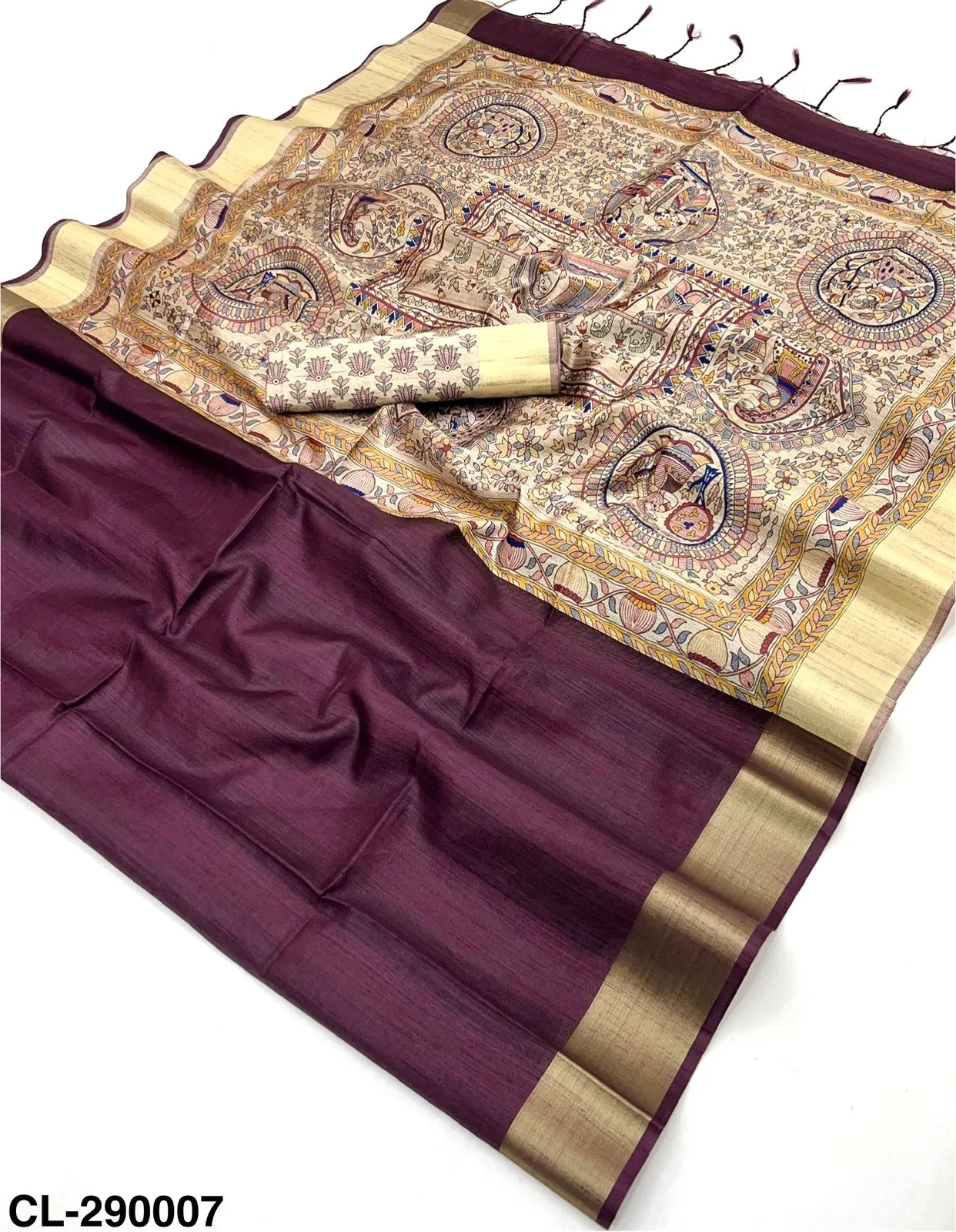 Rajyog Chitralekha 290001 to 9 Tussar Silk Plain Saree Collection Sarees