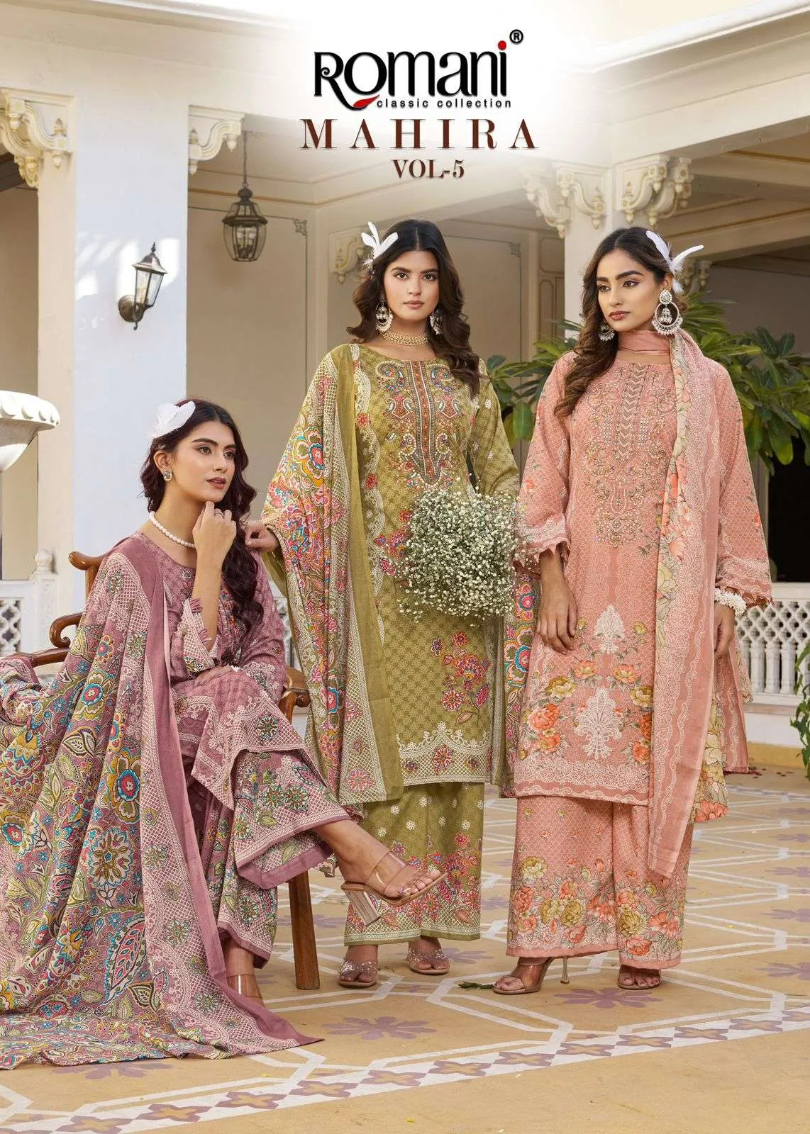 Romani Mahira Vol 5 Unstitched Suits