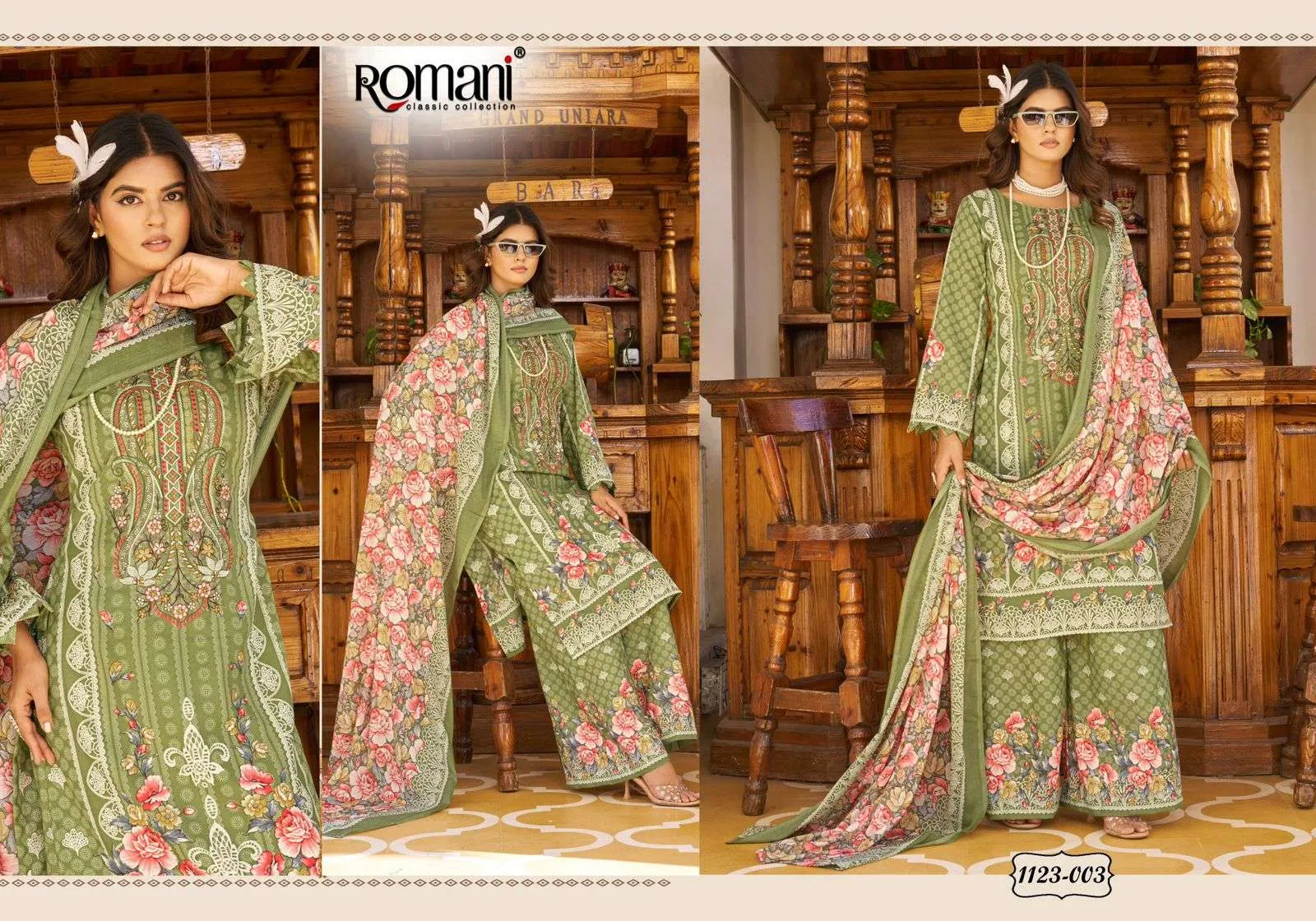 Romani Mahira Vol 5 Unstitched Suits