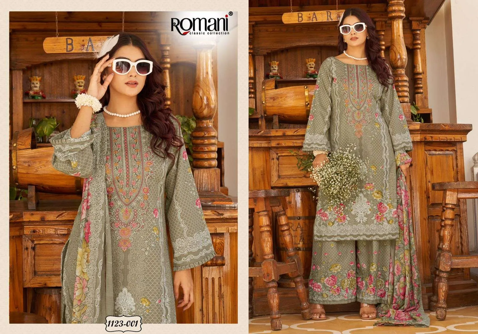 Romani Mahira Vol 5 Unstitched Suits