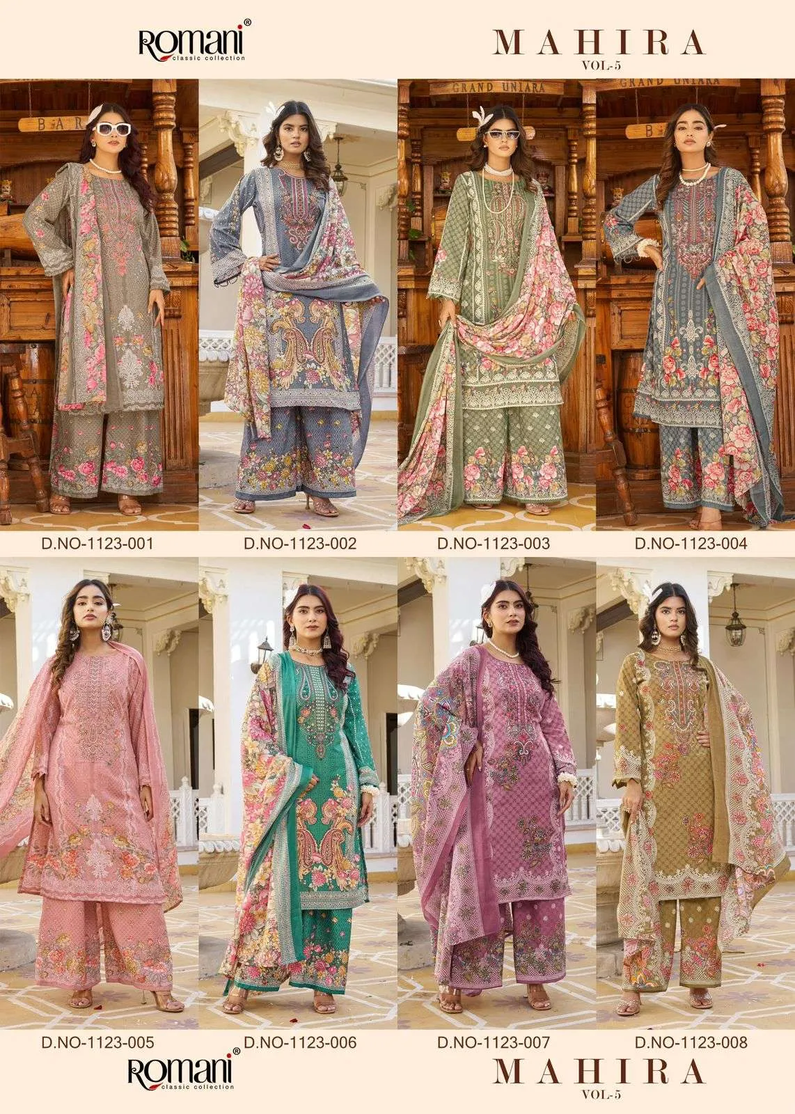 Romani Mahira Vol 5 Unstitched Suits