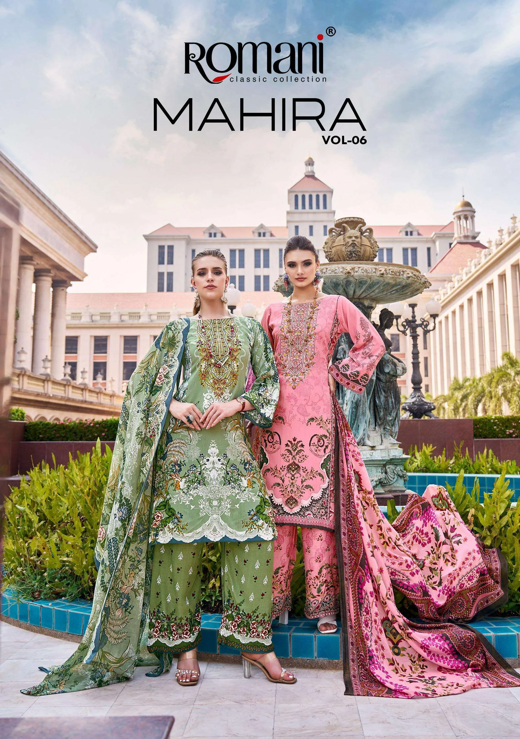Romani Mahira Vol 6 Unstitched Suits