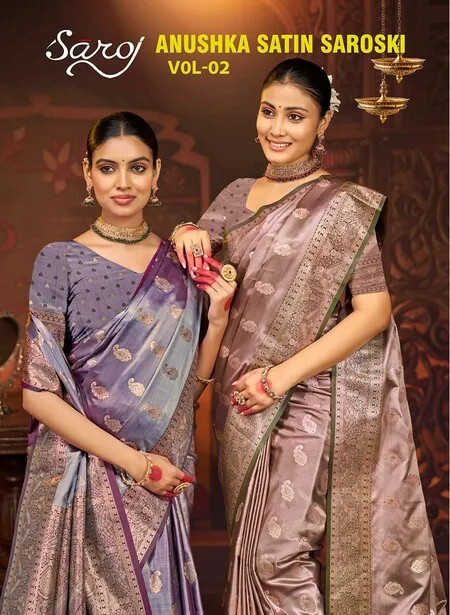 Saroj Anushka Satin Saroski Vol 2 Silk Festival Saree Collection Sarees