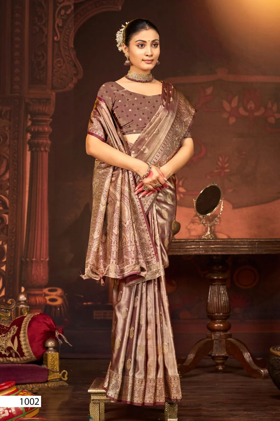 Saroj Anushka Satin Saroski Vol 2 Silk Festival Saree Collection Sarees