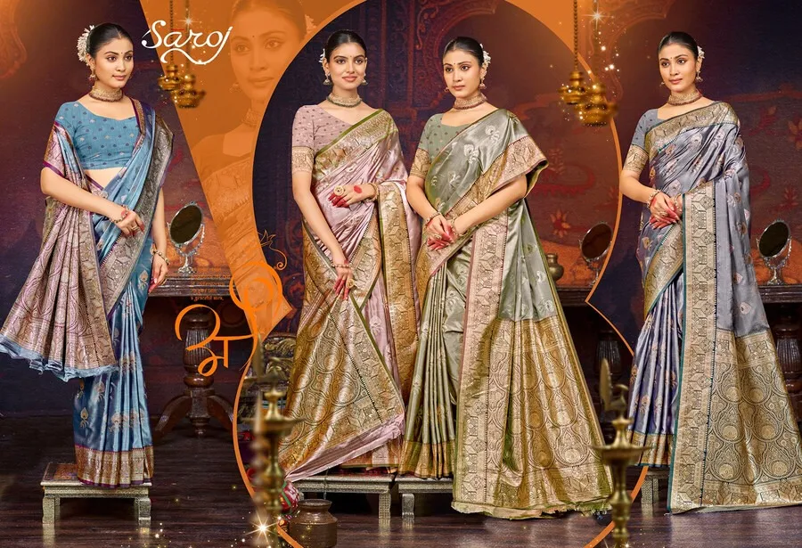 Saroj Anushka Satin Vol 1 Silk Festival Saree Collection Sarees