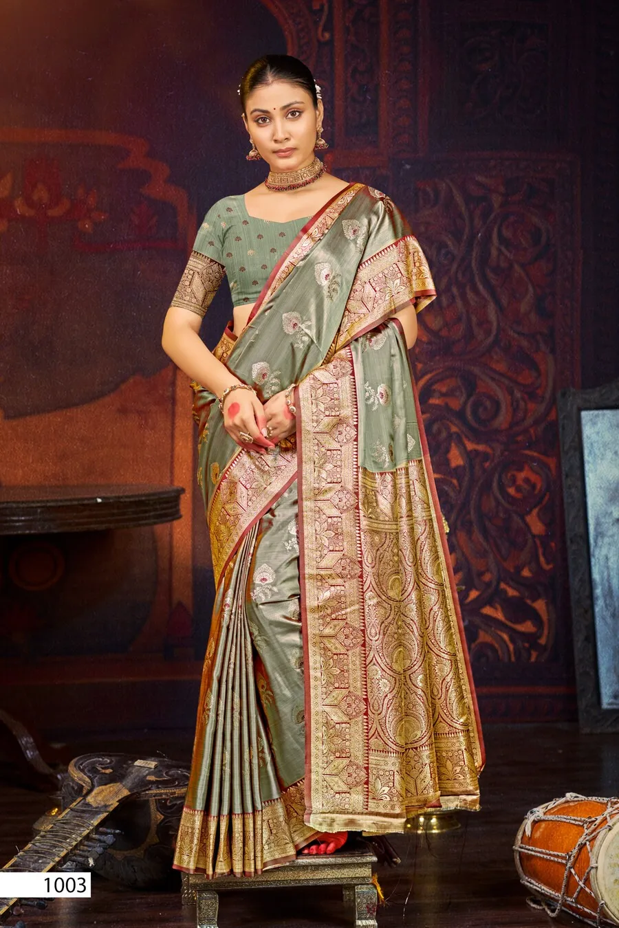 Saroj Anushka Satin Vol 1 Silk Festival Saree Collection Sarees