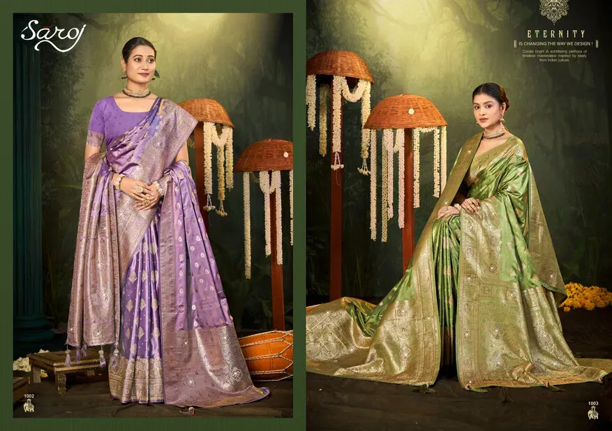 Saroj Rajdarbar Satin Saroski Vol 1 Silk Satin Saree Collection Sarees
