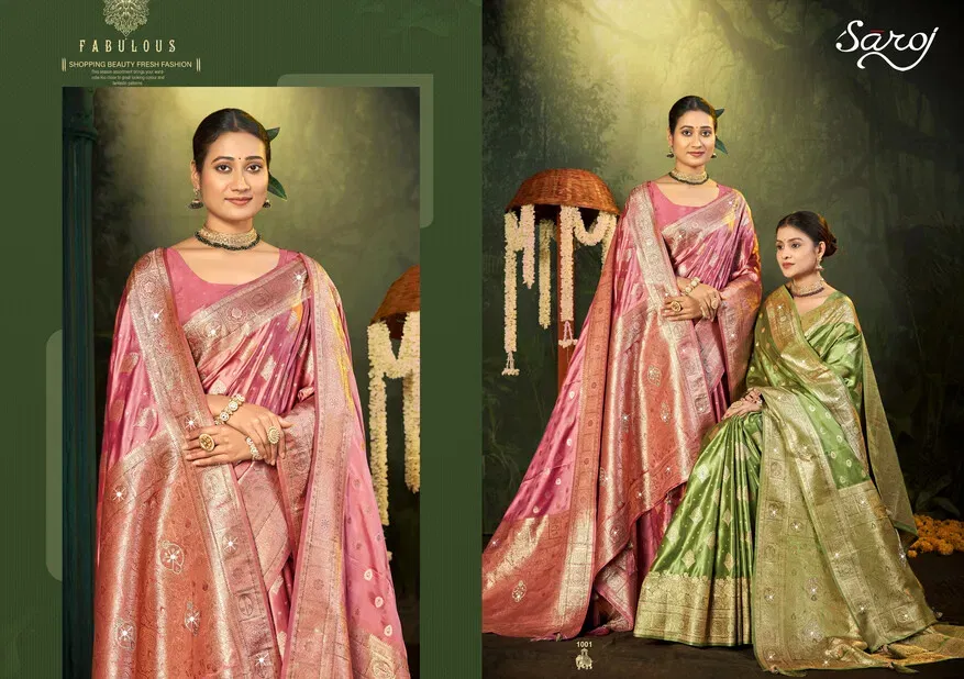 Saroj Rajdarbar Satin Saroski Vol 1 Silk Satin Saree Collection Sarees
