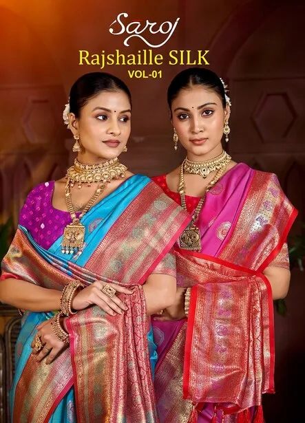 Saroj Rajshaille Silk Vol 1 Rich Pallu Saree Collection Sarees