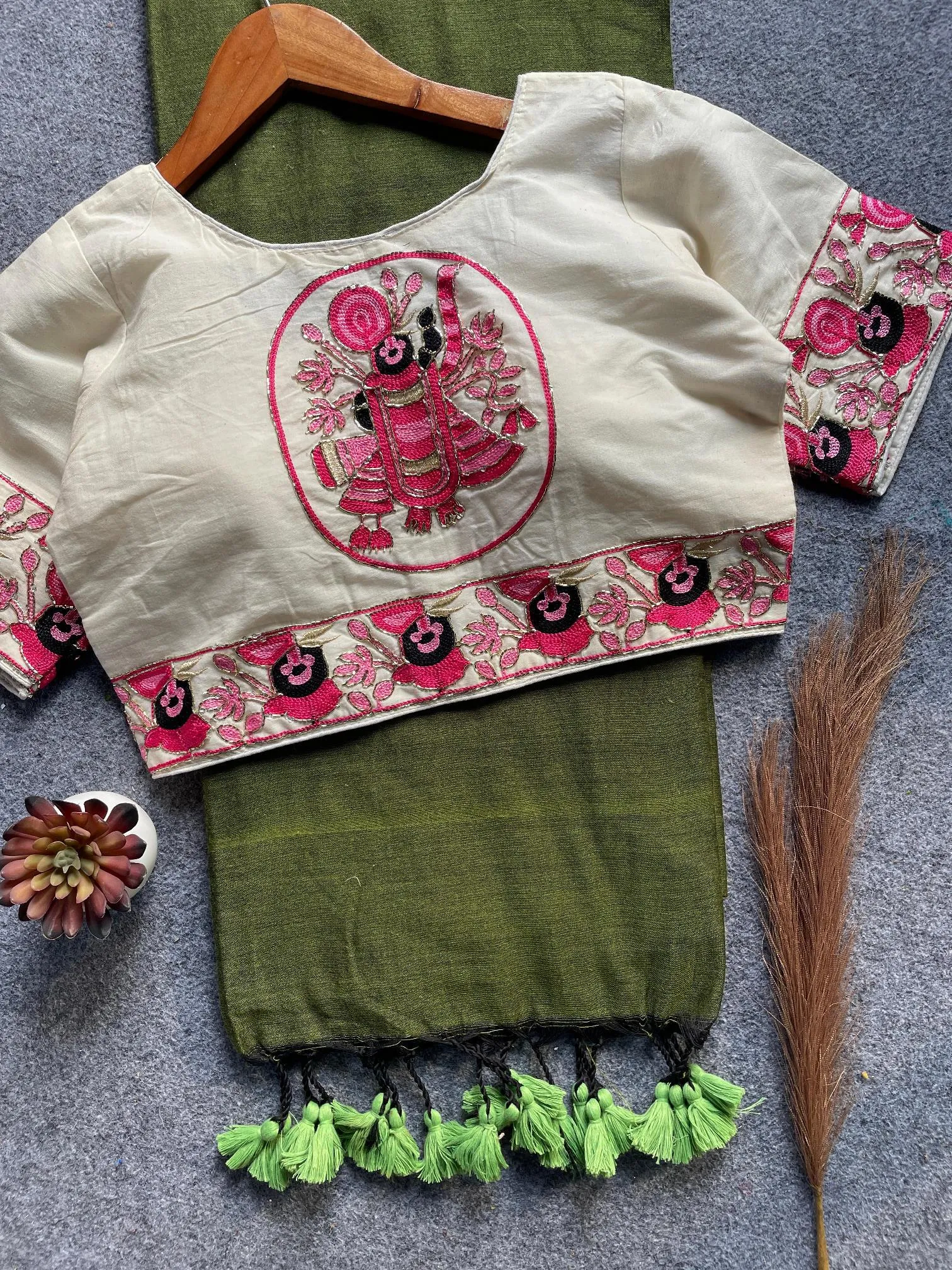 Sccf Shreenath Khadi Cotton Hand Work Saree Collection Sarees