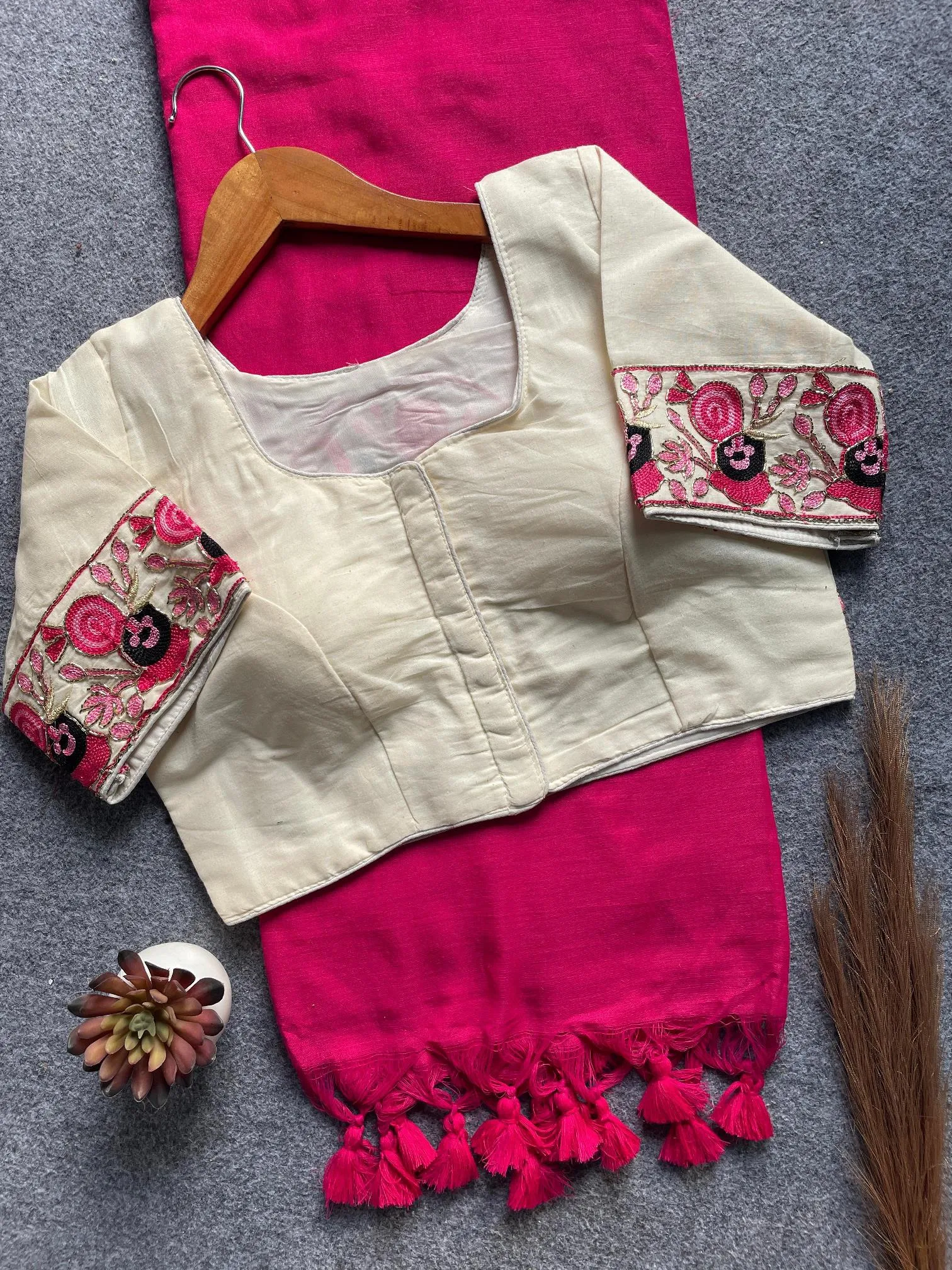 Sccf Shreenath Khadi Cotton Hand Work Saree Collection Sarees