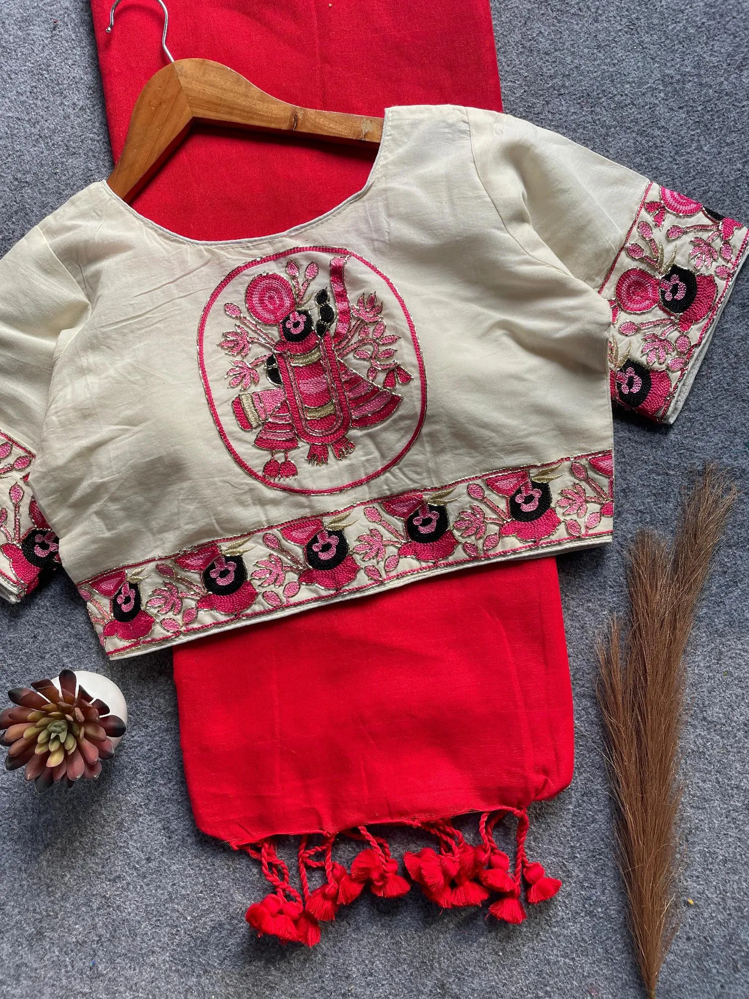 Sccf Shreenath Khadi Cotton Hand Work Saree Collection Sarees