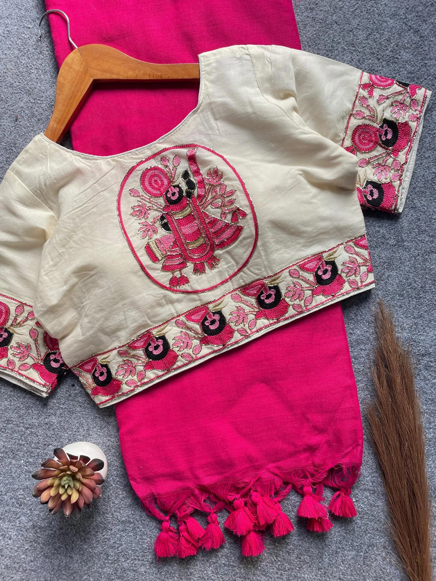 Sccf Shreenath Khadi Cotton Hand Work Saree Collection Sarees