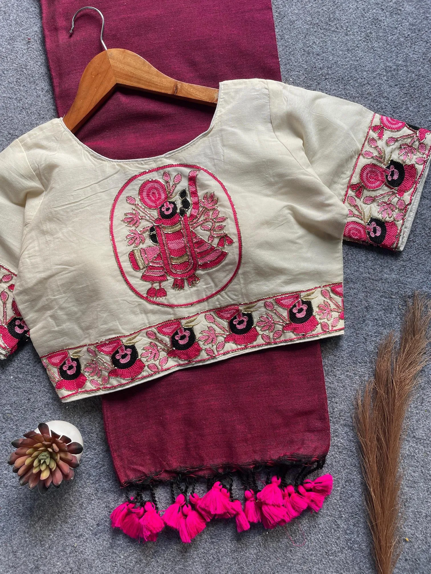 Sccf Shreenath Khadi Cotton Hand Work Saree Collection Sarees