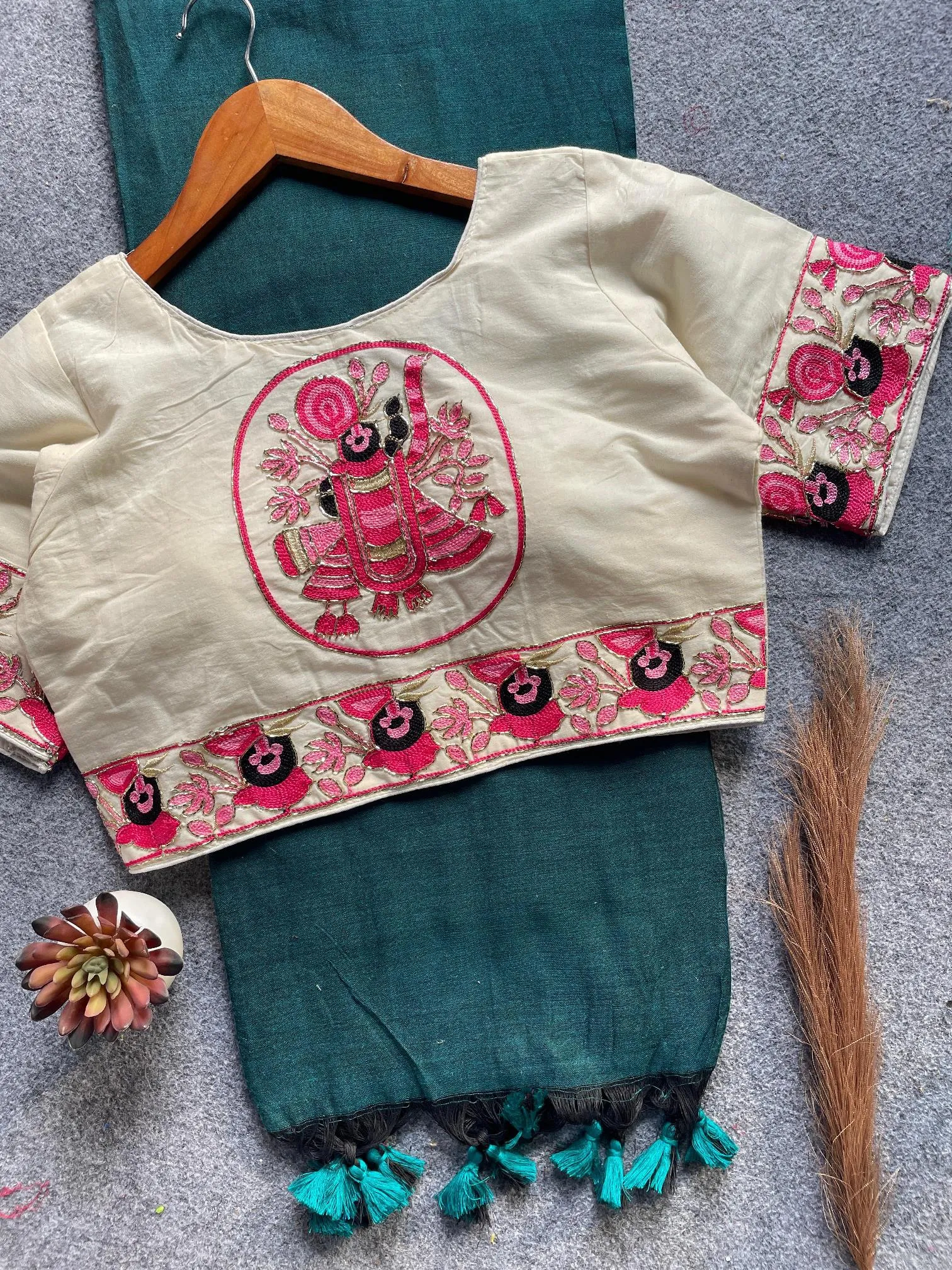 Sccf Shreenath Khadi Cotton Hand Work Saree Collection Sarees