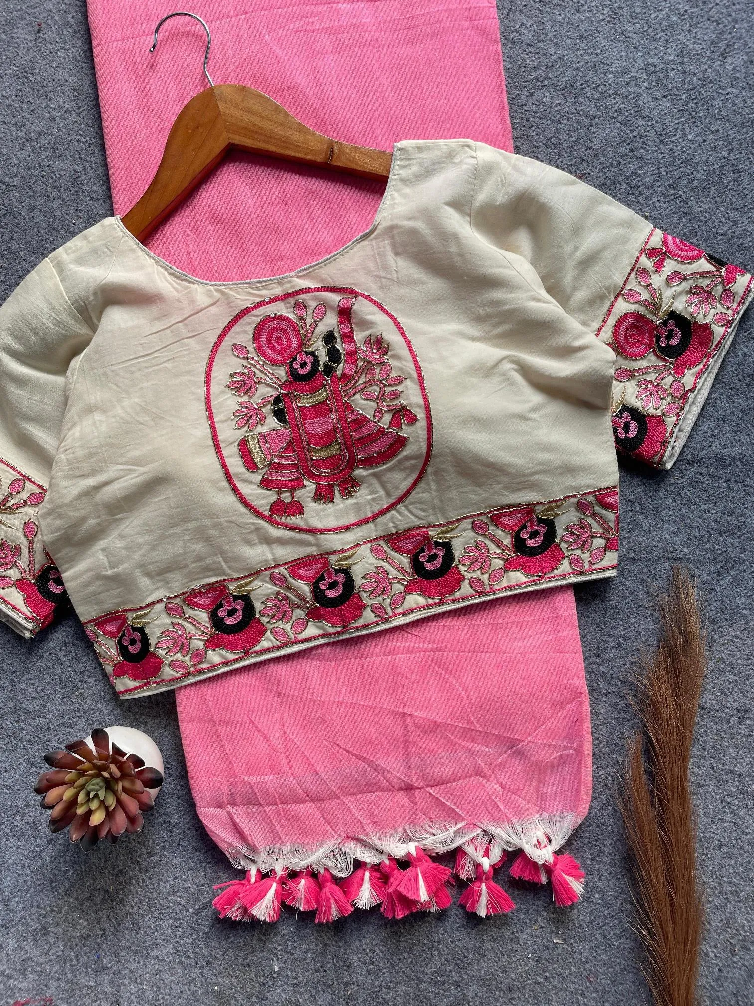 Sccf Shreenath Khadi Cotton Hand Work Saree Collection Sarees