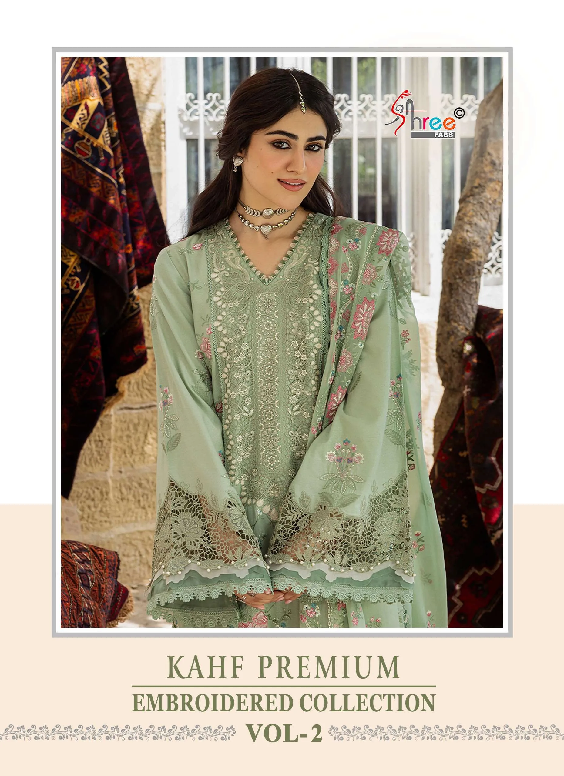 Shree Fab Kahf Premium Embroidered Collection Vol 2 Pakistani Suits