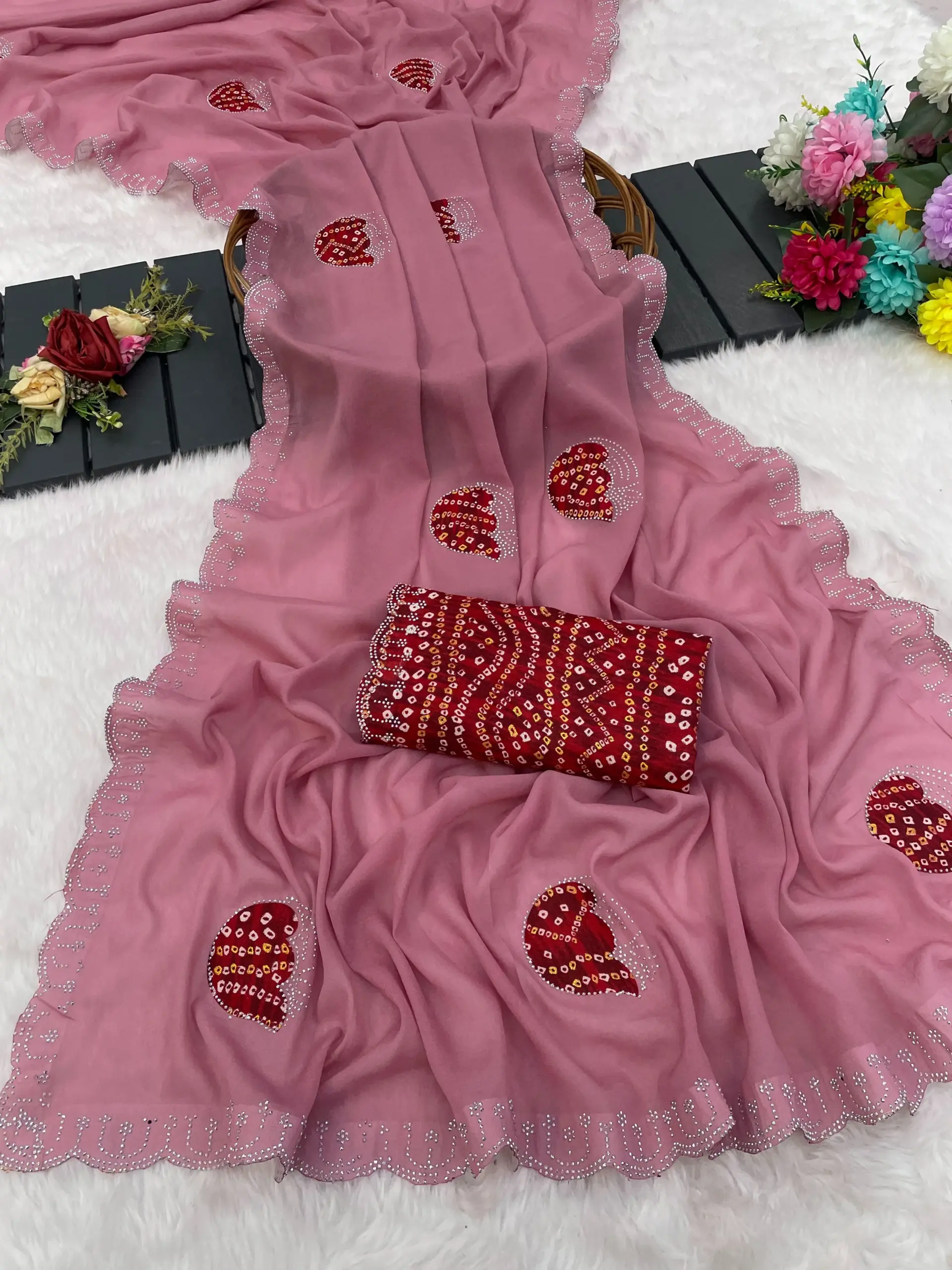 Star Women 6333 Modal Georgette Embellished Saree Collection Sarees