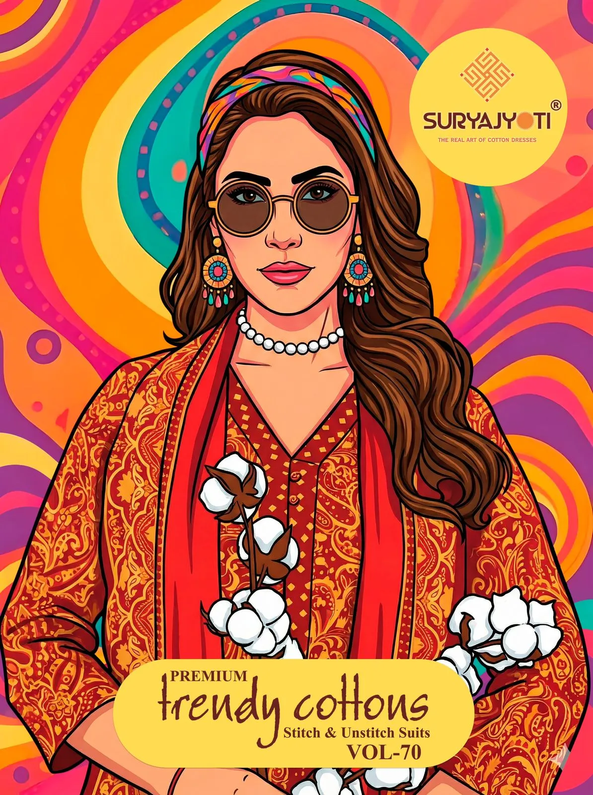 Suryajyoti Trendy Cotton Vol 69 Unstitched Suits