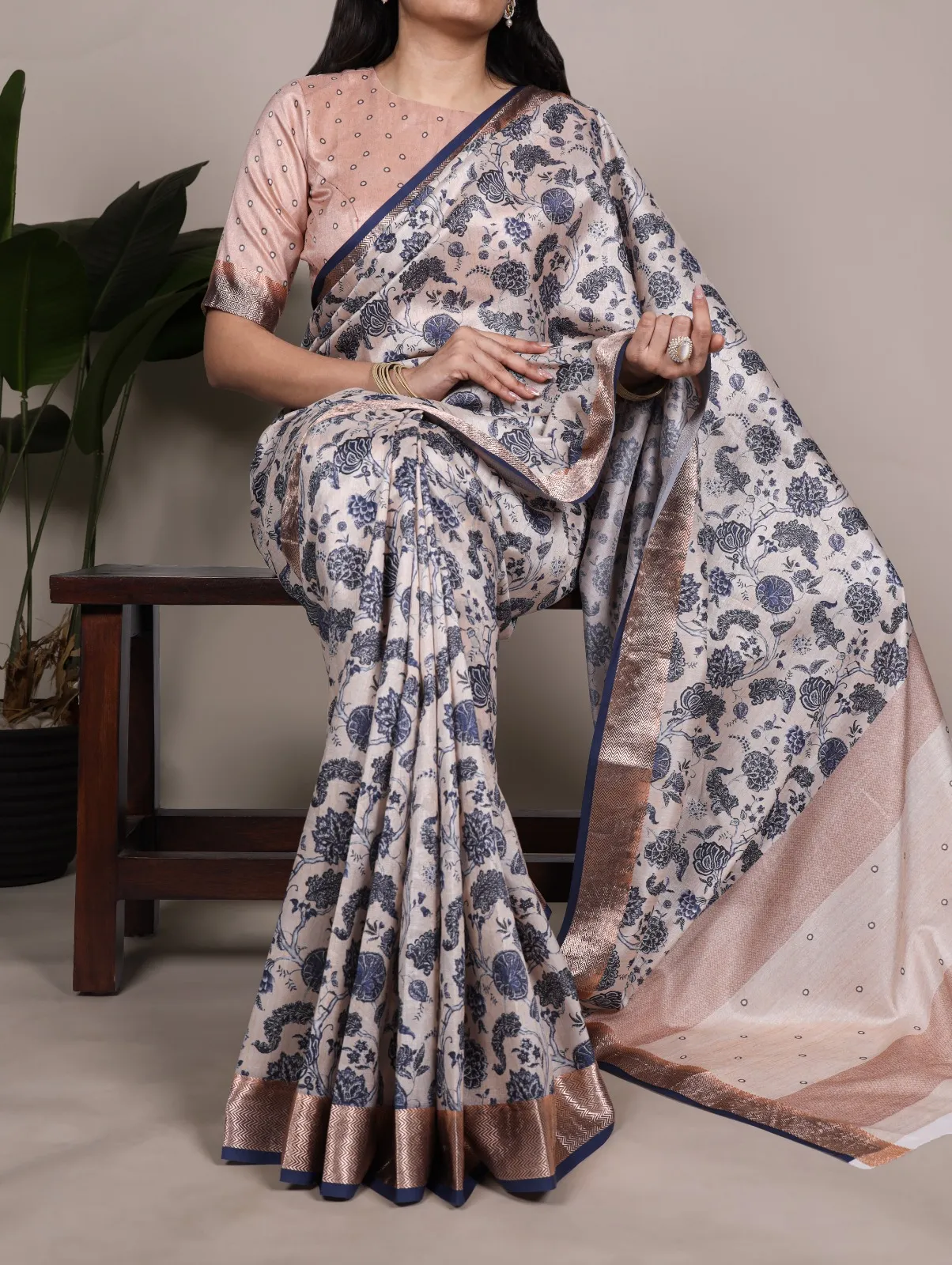 Taraa L 7055 Tussar Silk Printed Fancy Saree Collection Sarees