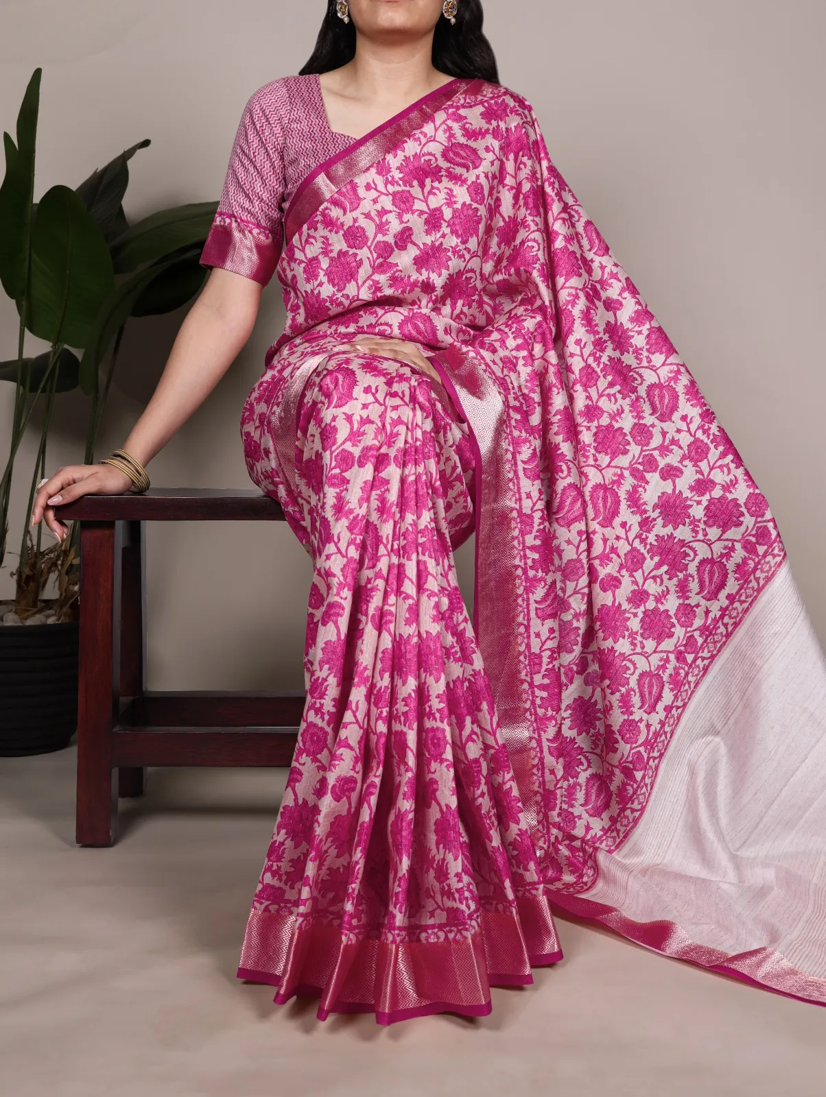 Taraa L 7055 Tussar Silk Printed Fancy Saree Collection Sarees