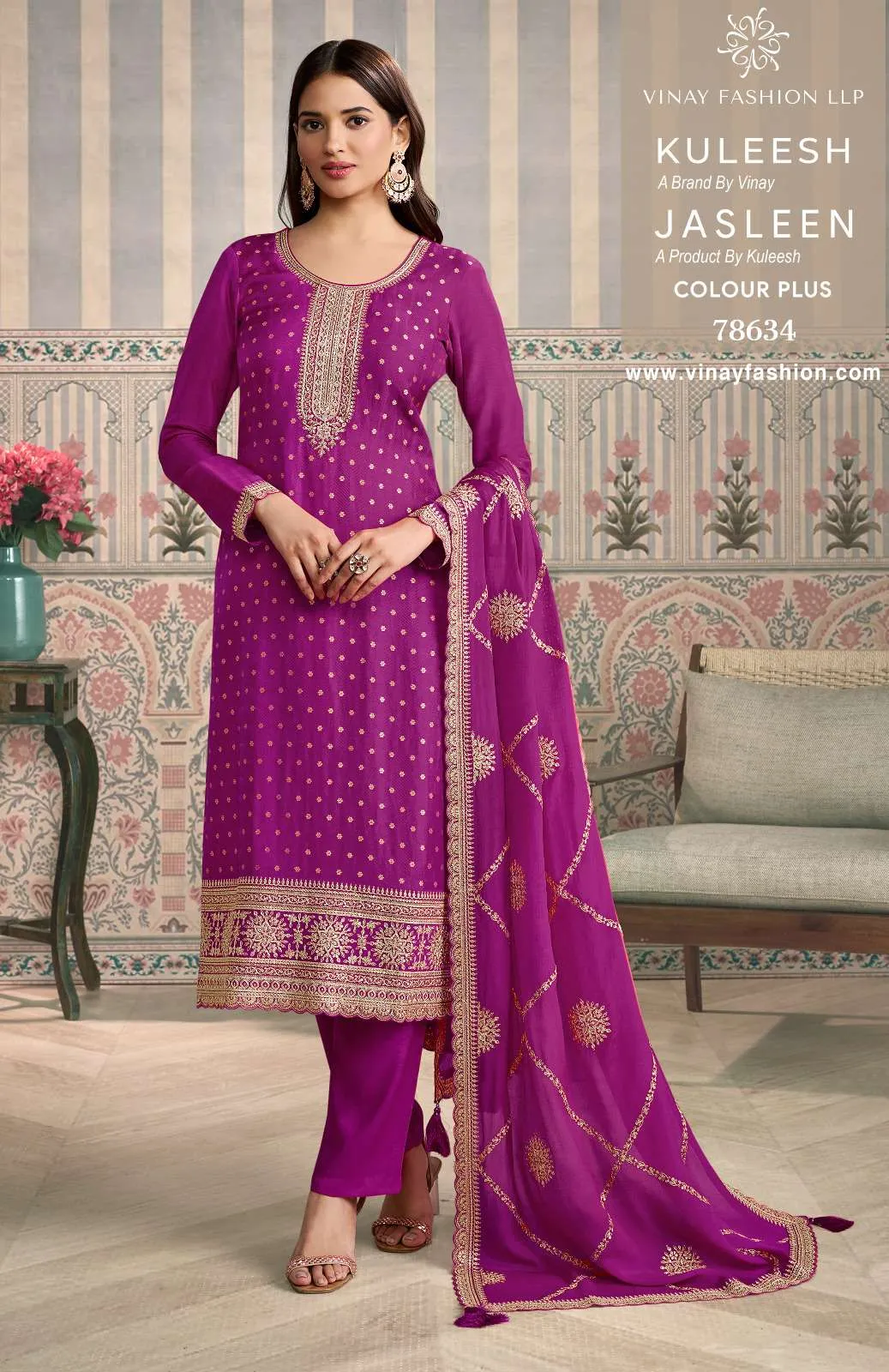 Vinay Fashion Llp Jasleen Color Plus Semi Stitched Suits