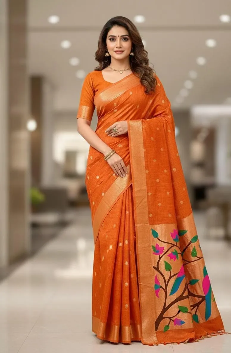 Vt 6086 T Soft Muga Cotton Paithani Saree Collection Sarees