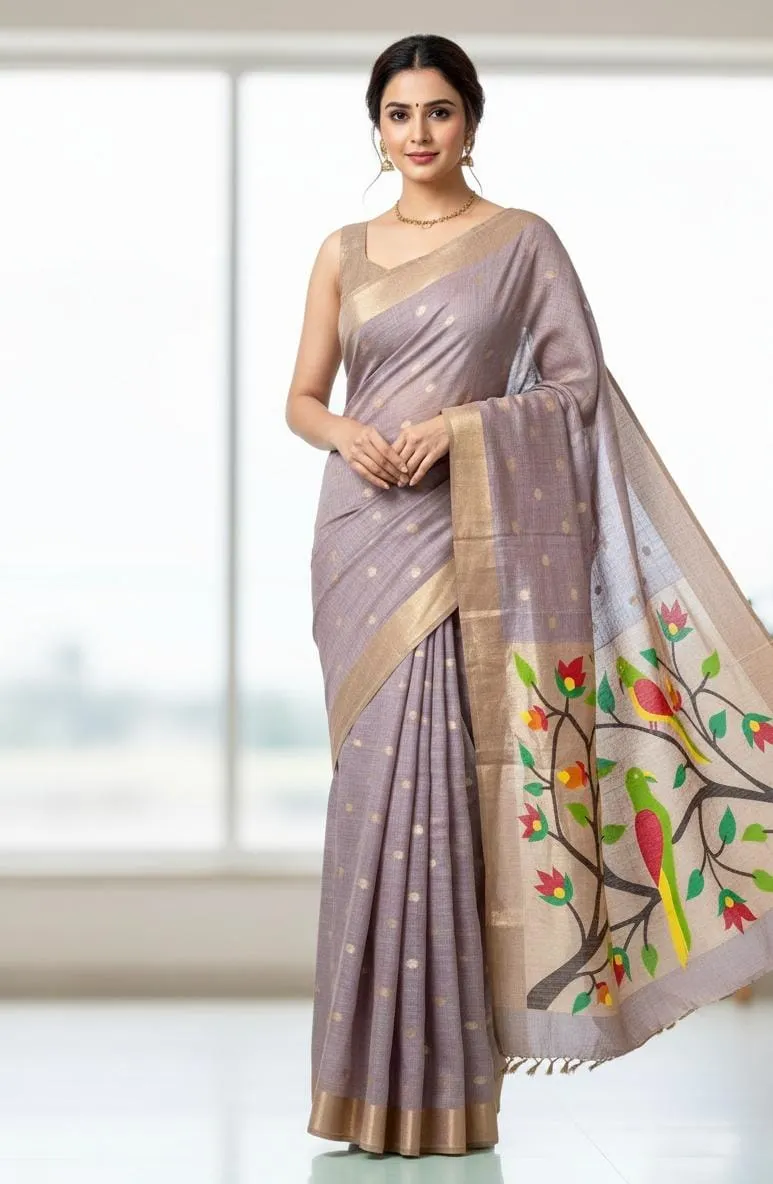 Vt 6086 T Soft Muga Cotton Paithani Saree Collection Sarees