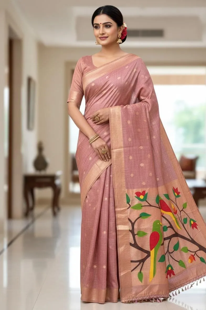 Vt 6086 T Soft Muga Cotton Paithani Saree Collection Sarees