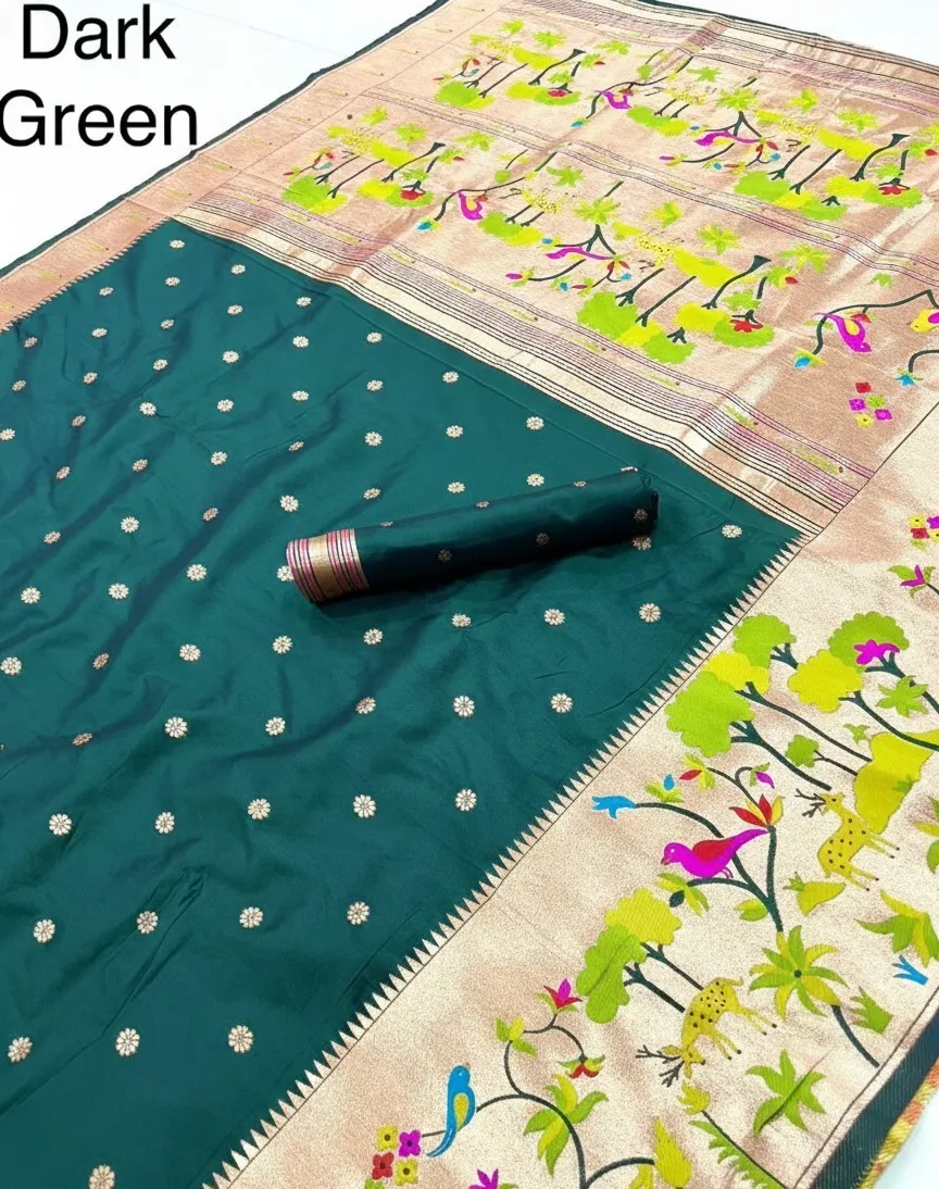 Vt 6087 T Pure Soft Kanchivram Paithani Silk Saree Collection Sarees