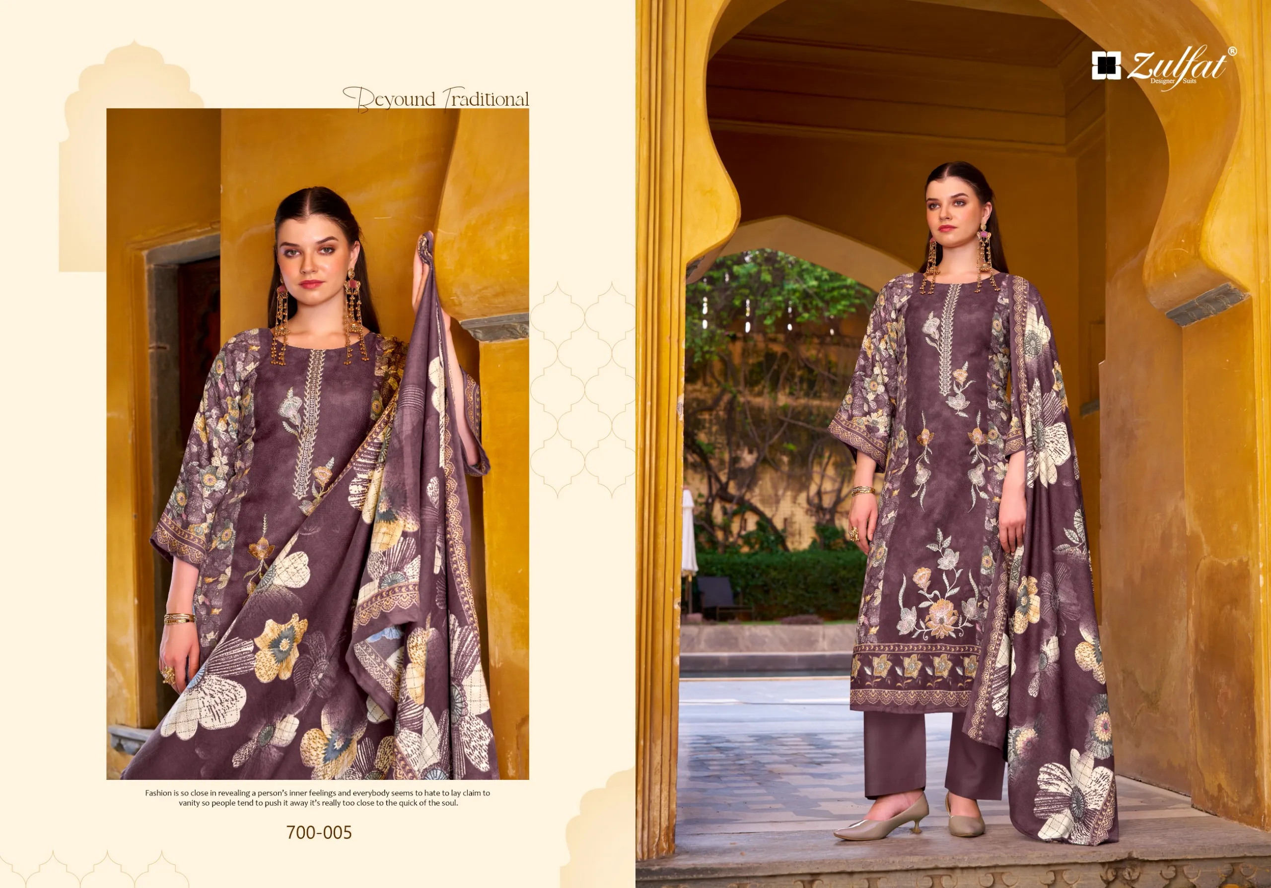 Zulfat Designer Studio Meenakaari Unstitched Suits