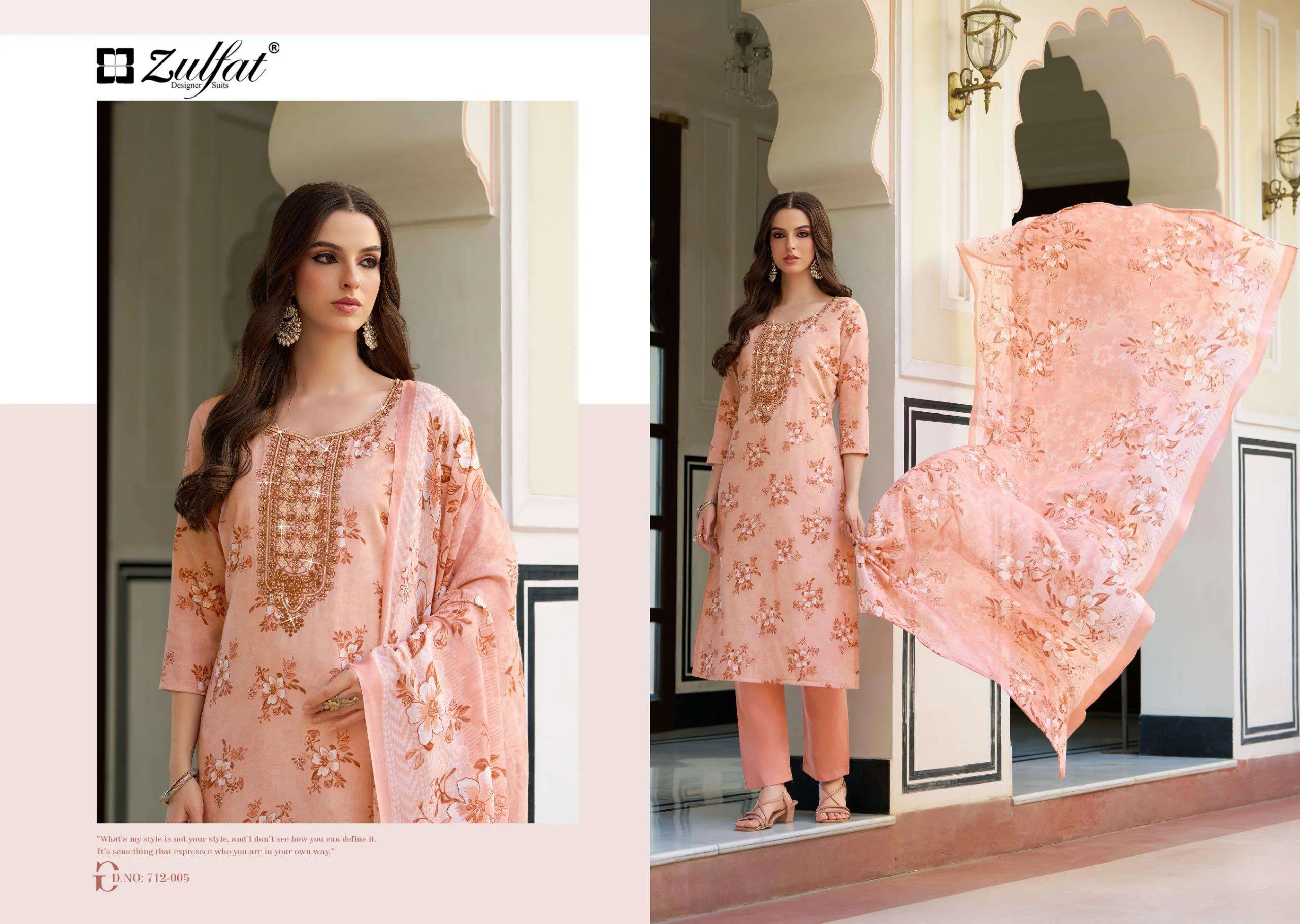 Zulfat Designer Suits Husna Unstitched Suits