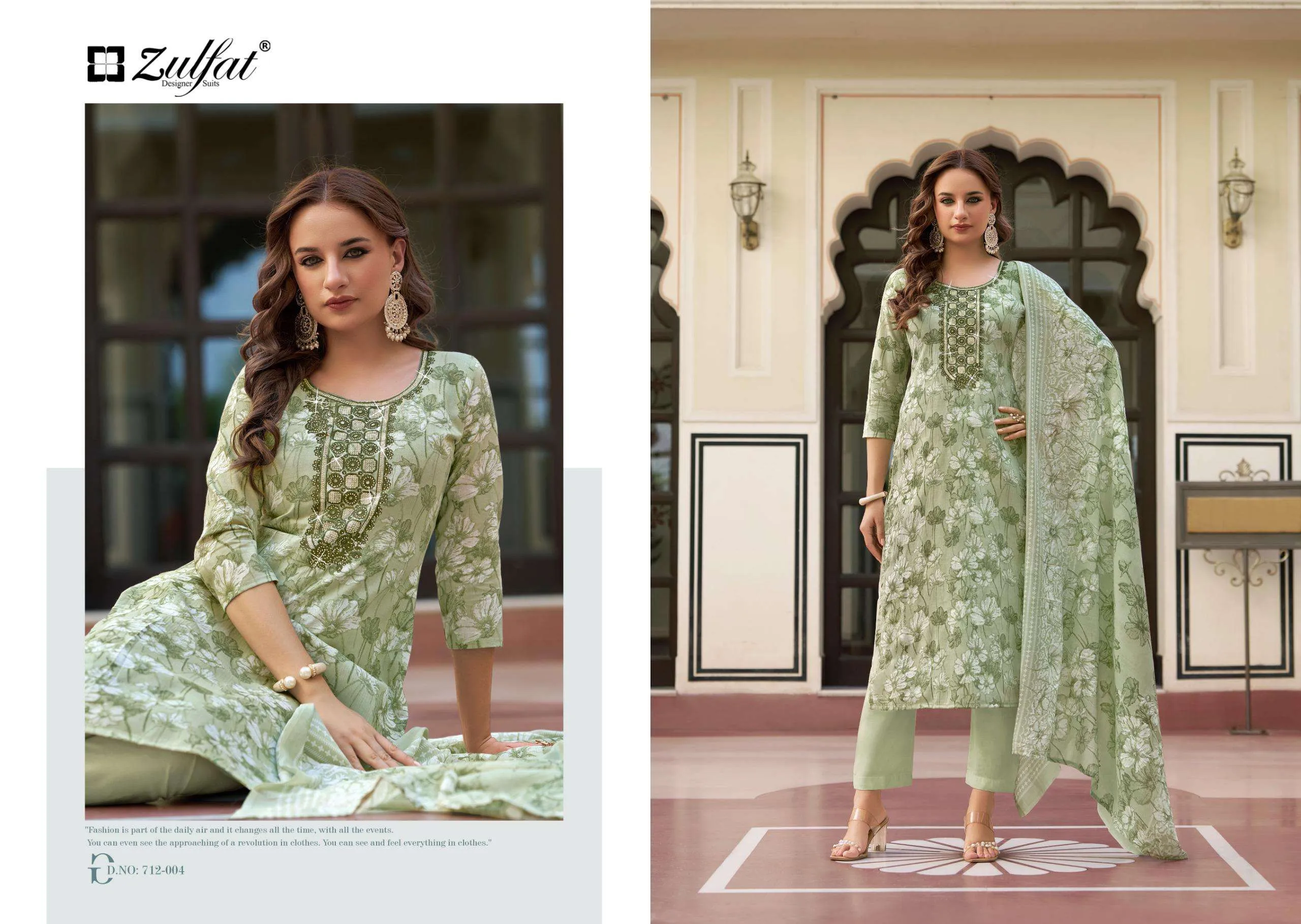 Zulfat Designer Suits Husna Unstitched Suits