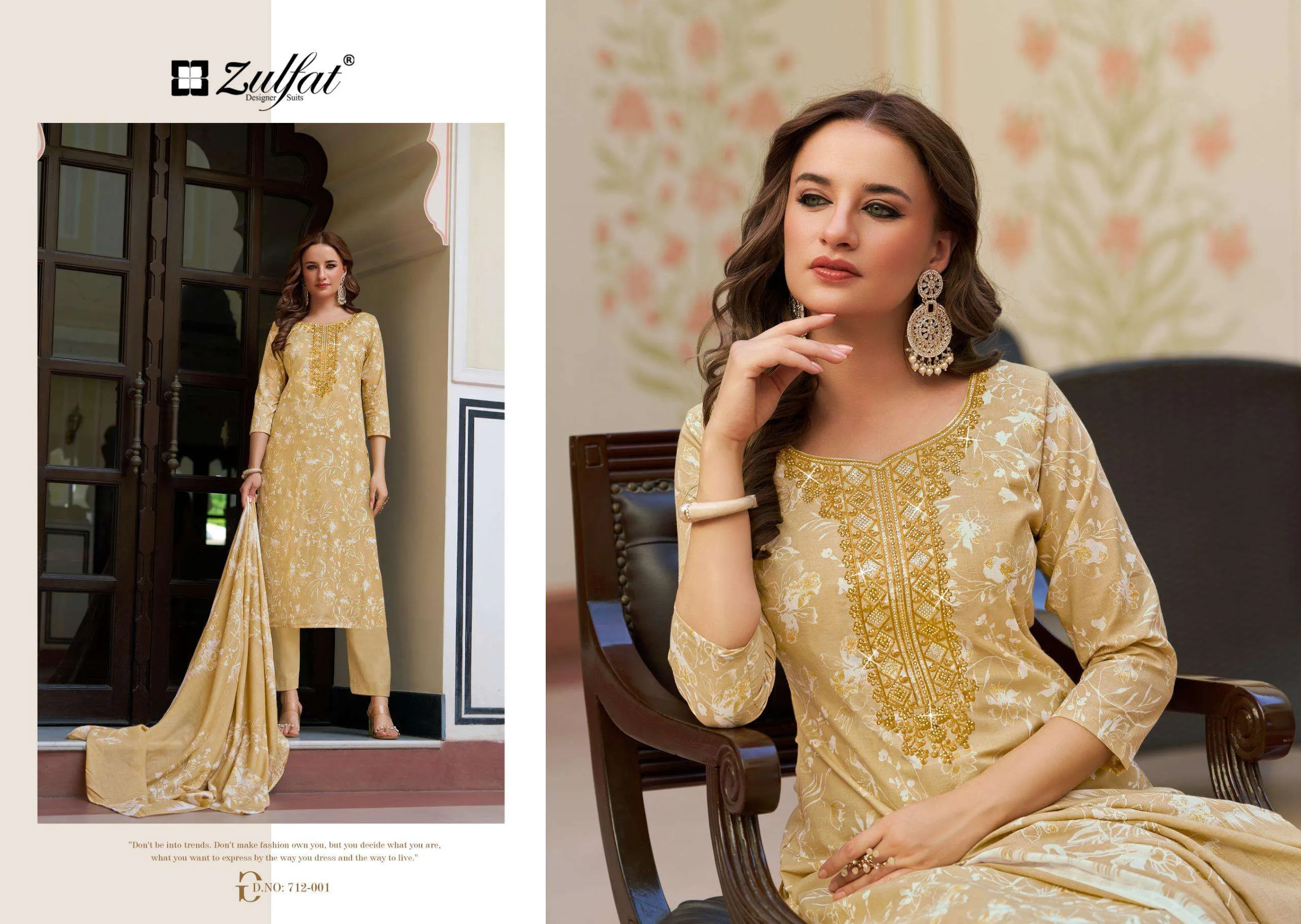 Zulfat Designer Suits Husna Unstitched Suits