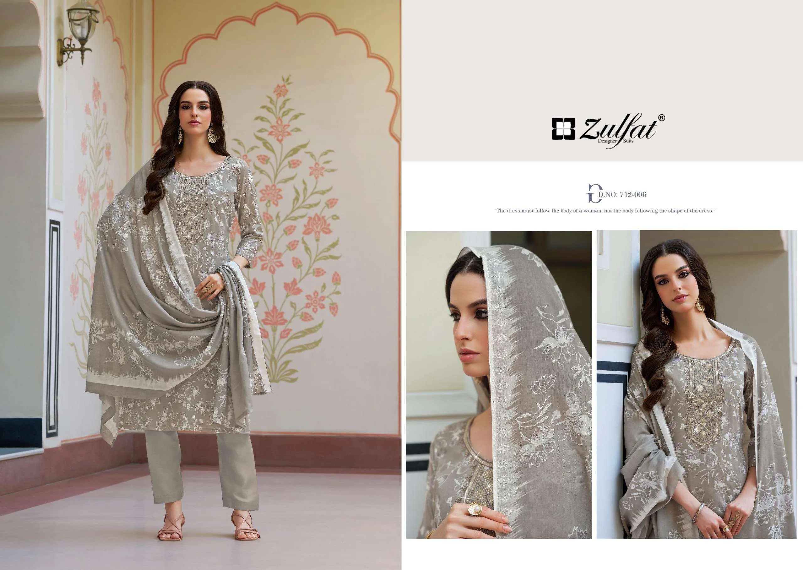 Zulfat Designer Suits Husna Unstitched Suits