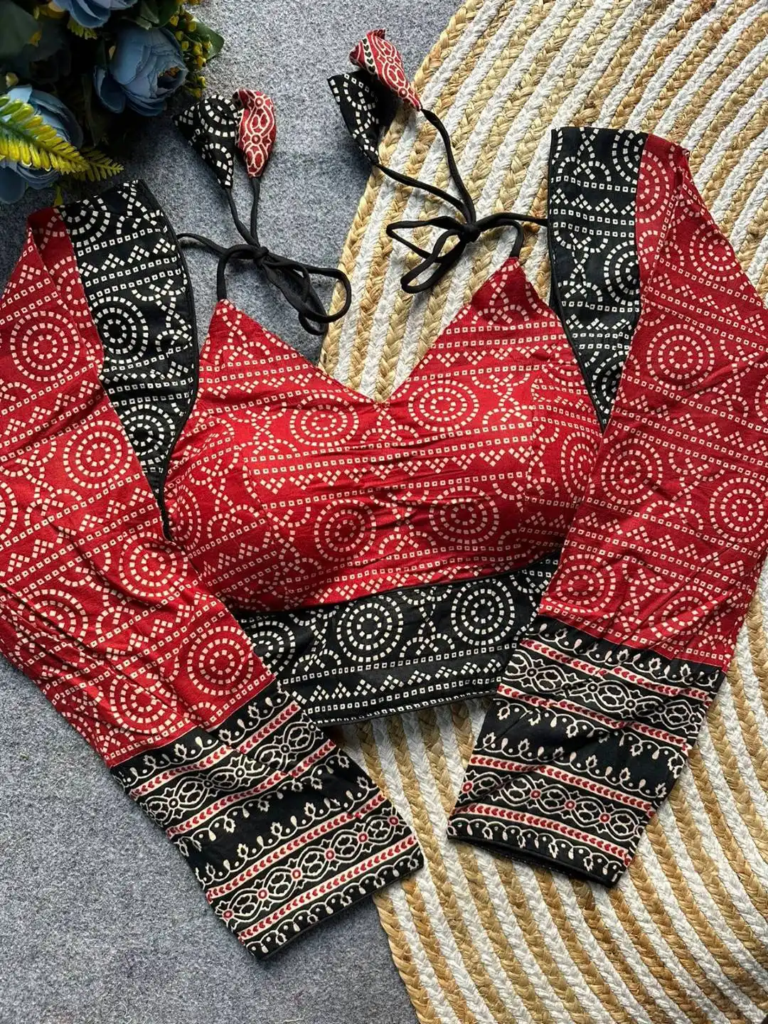 Ruhi Vol 175 Ajrakh Cotton Bandhani Printed Blouse