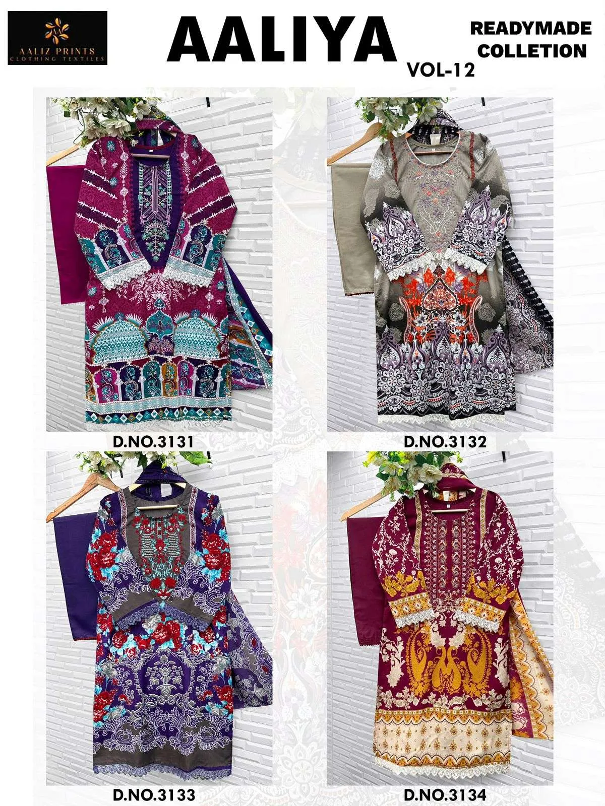 Aaliz Print Aaliya Vol 12 Ready Made Collection Readymade Suits