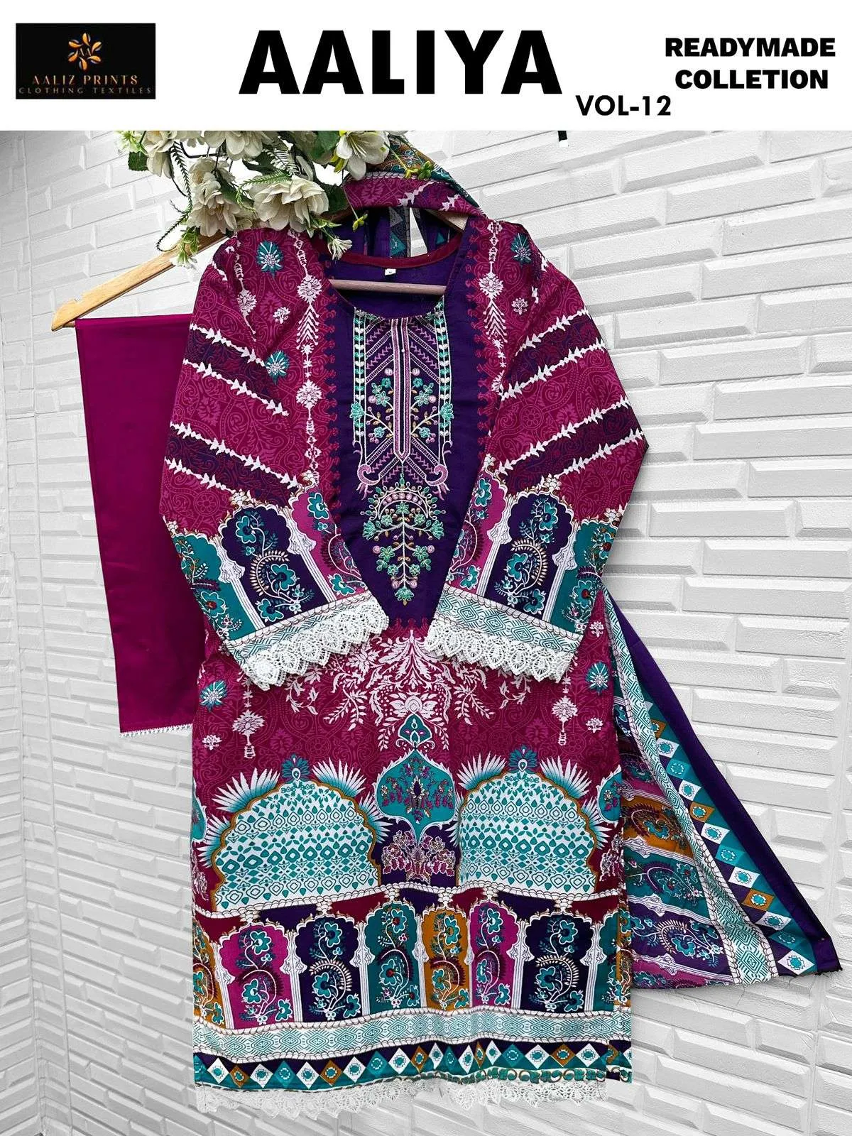 Aaliz Print Aaliya Vol 12 Ready Made Collection Readymade Suits
