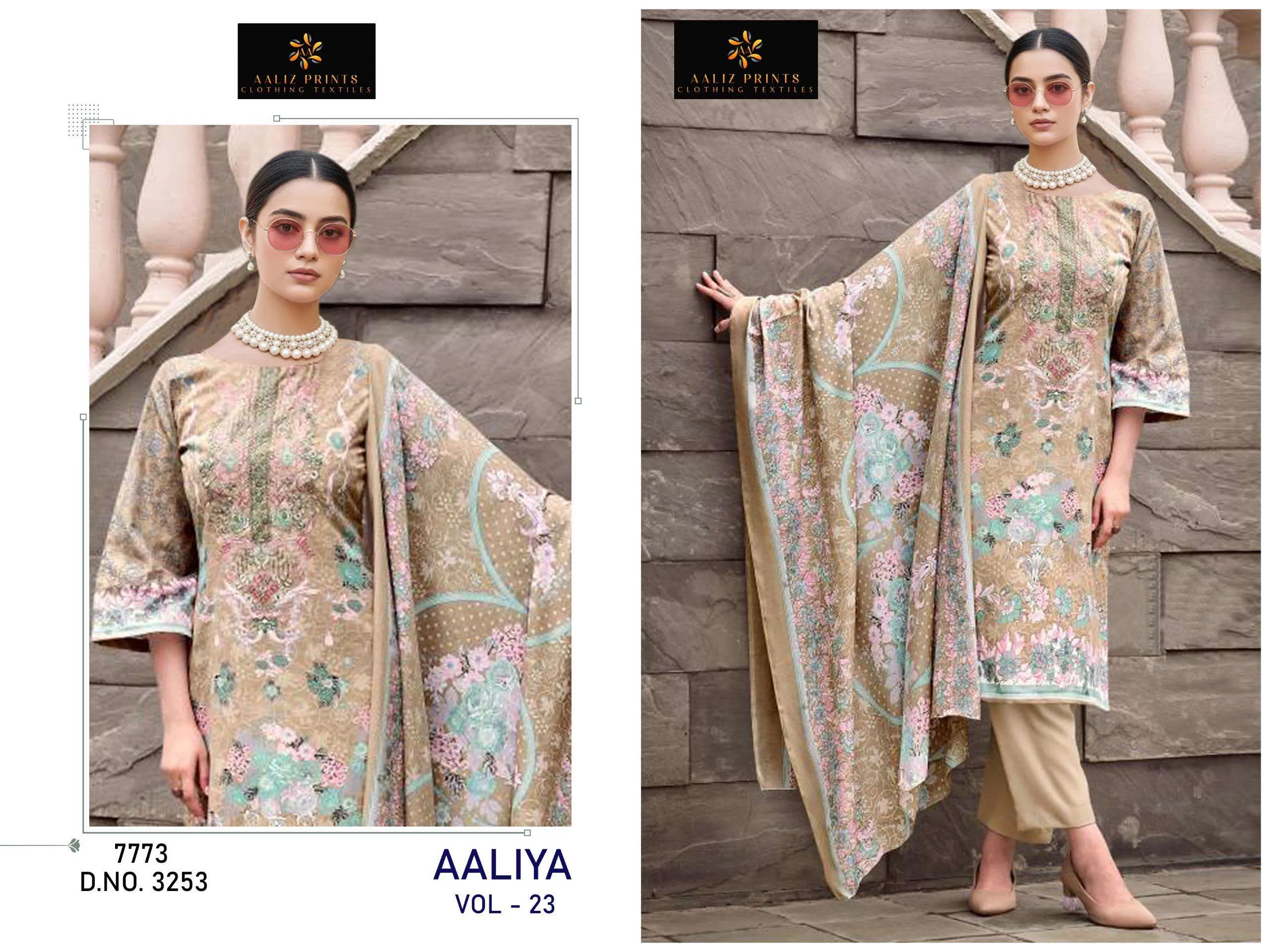 Aaliz Print Aaliya Vol 25 Unstitched Suits