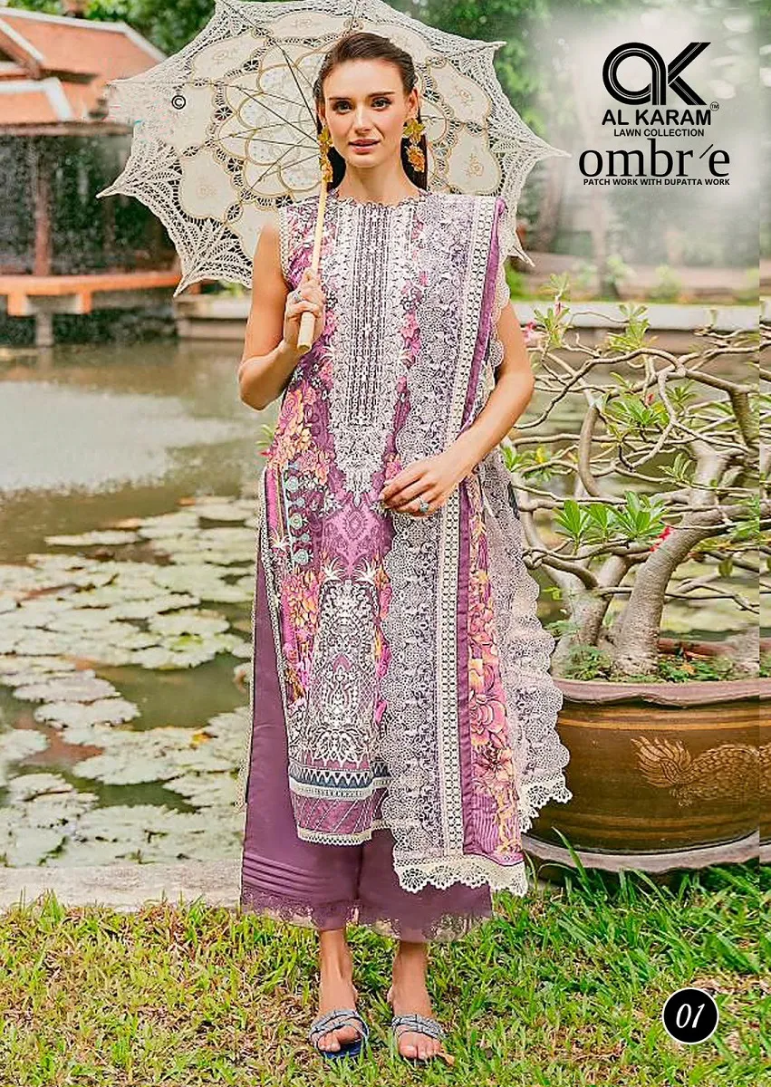 alkaram Ombre Unstitched Suits