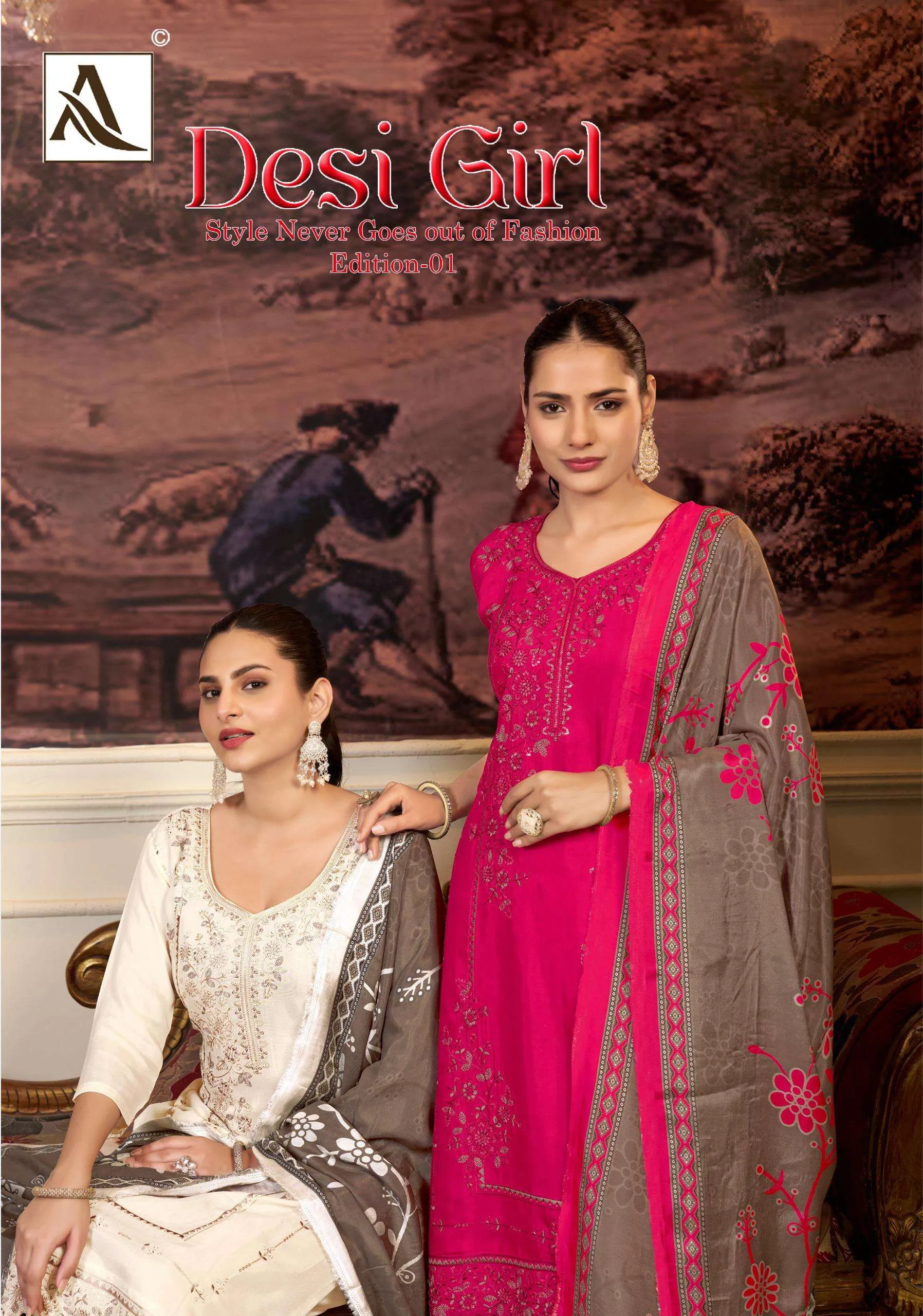 Alok Suits Desi Girl Semi Stitched Suits