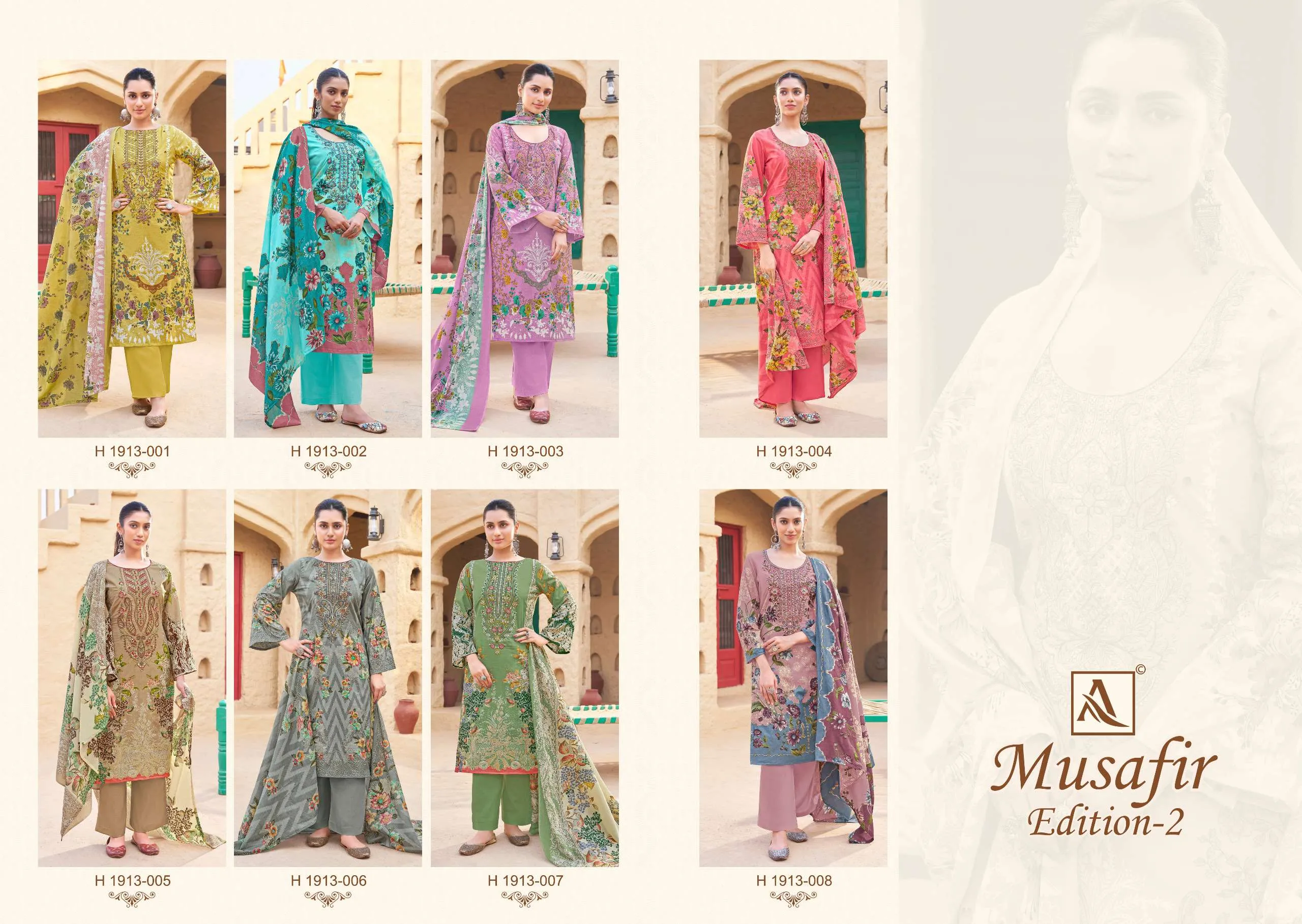 Alok Suits Musafir Edition 2 Semi Stitched Suits