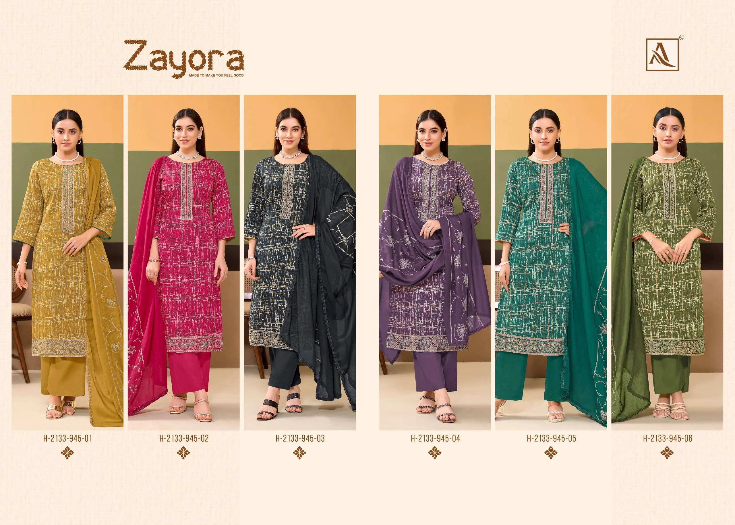 Alok Suits Zayora Semi Stitched Suits
