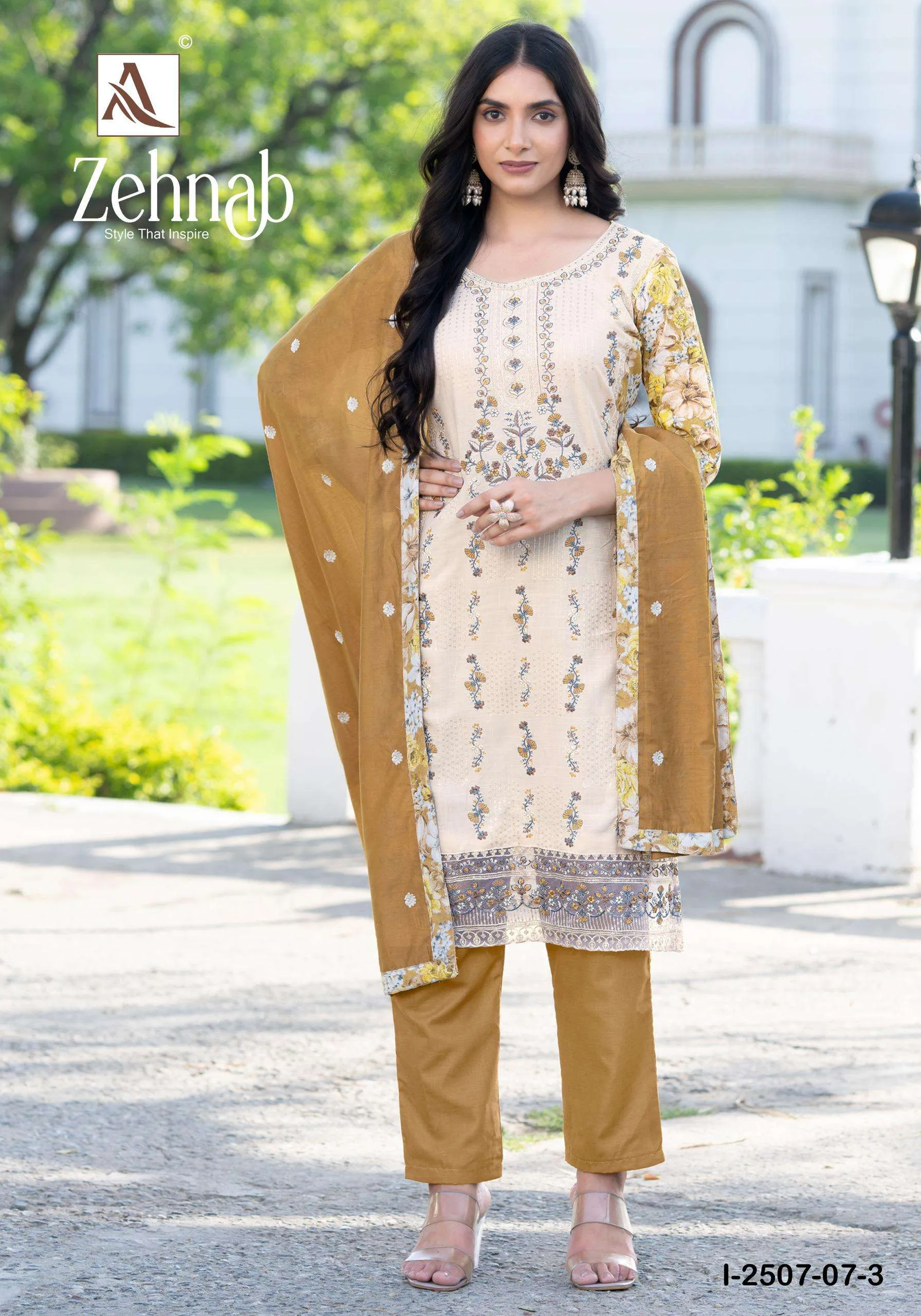 Alok Suits Zehnab Semi Stitched Suits