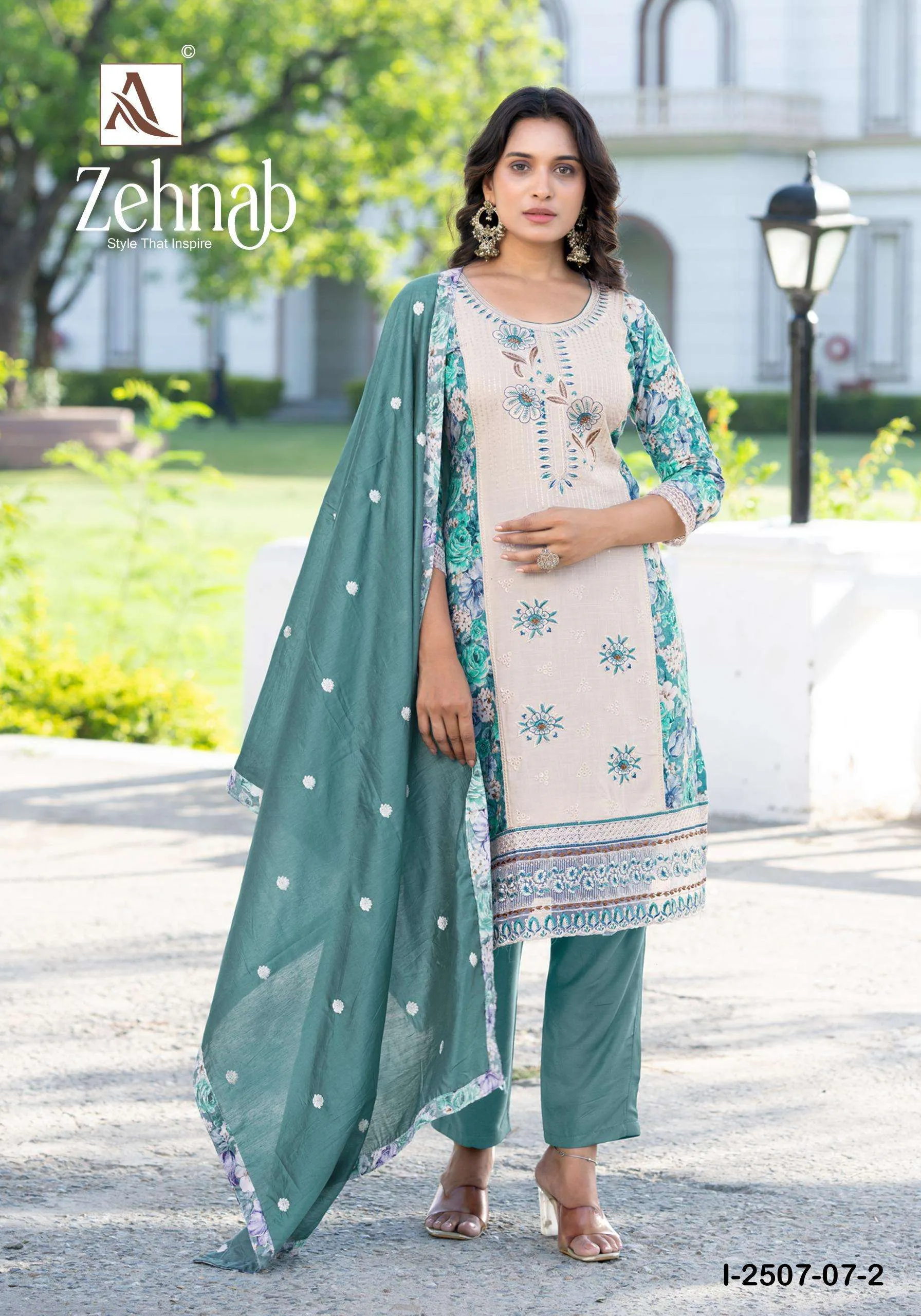 Alok Suits Zehnab Semi Stitched Suits