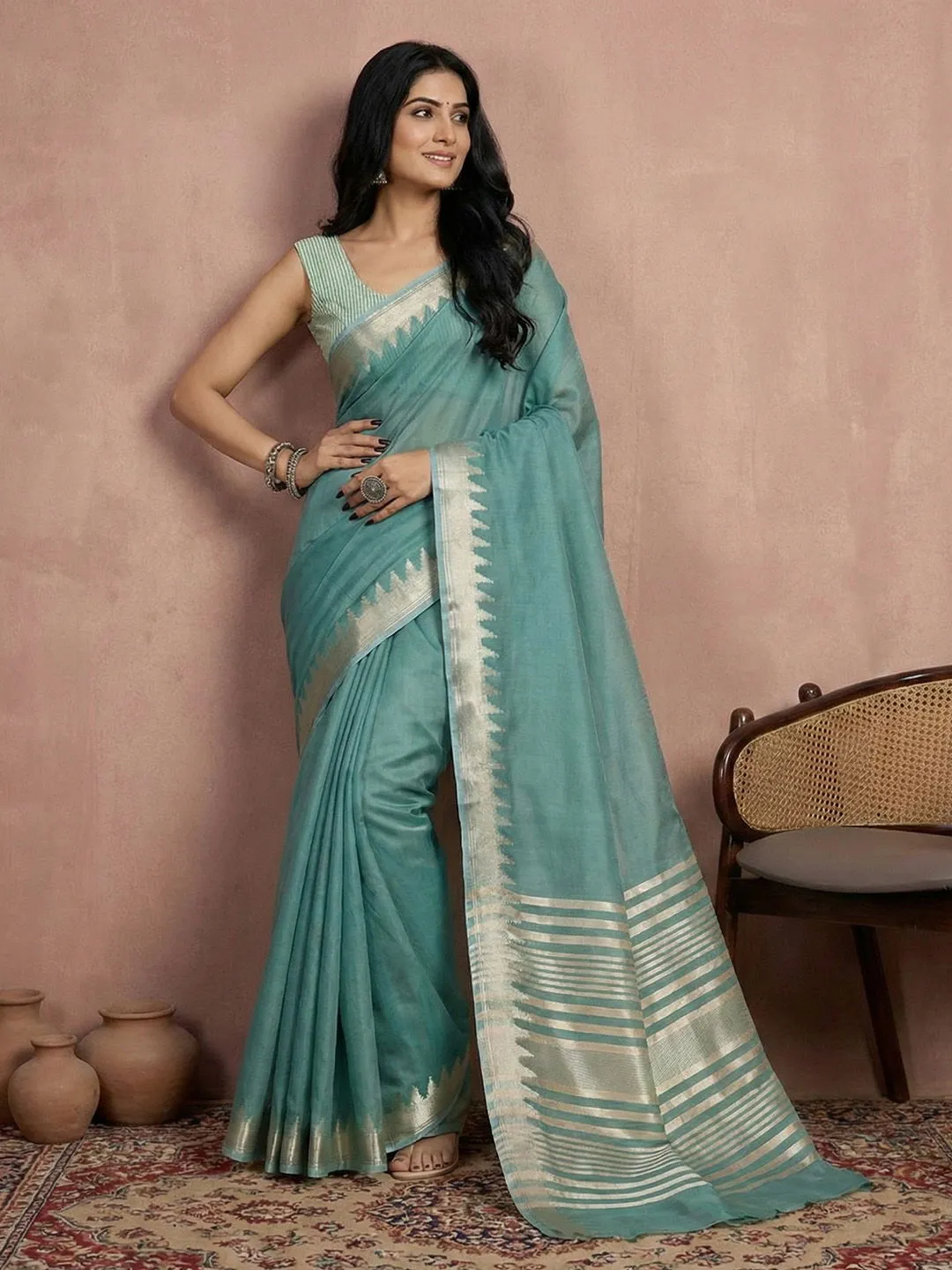 Ast Urban Loom Vol 1 Cotton Silk with Zari Border Saree Collection Sarees