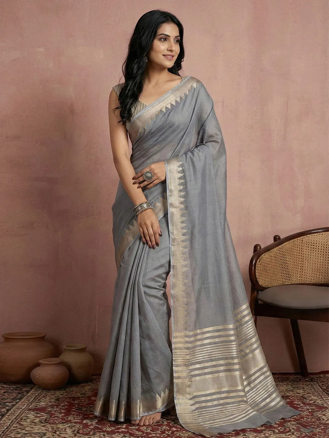 Ast Urban Loom Vol 1 Cotton Silk with Zari Border Saree Collection Sarees